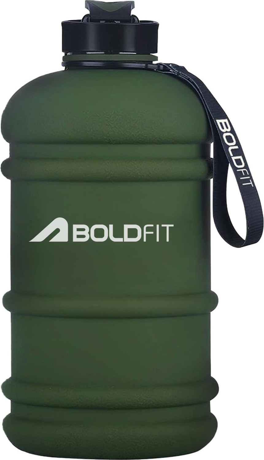 Image of BOLDFIT Gym Gallon Bottle 2.2 Ltr Protein Shaker Bottle /Water jug Bottle (Army Green) 2200 ml Plastic Bottle (Pack of 1, Green)