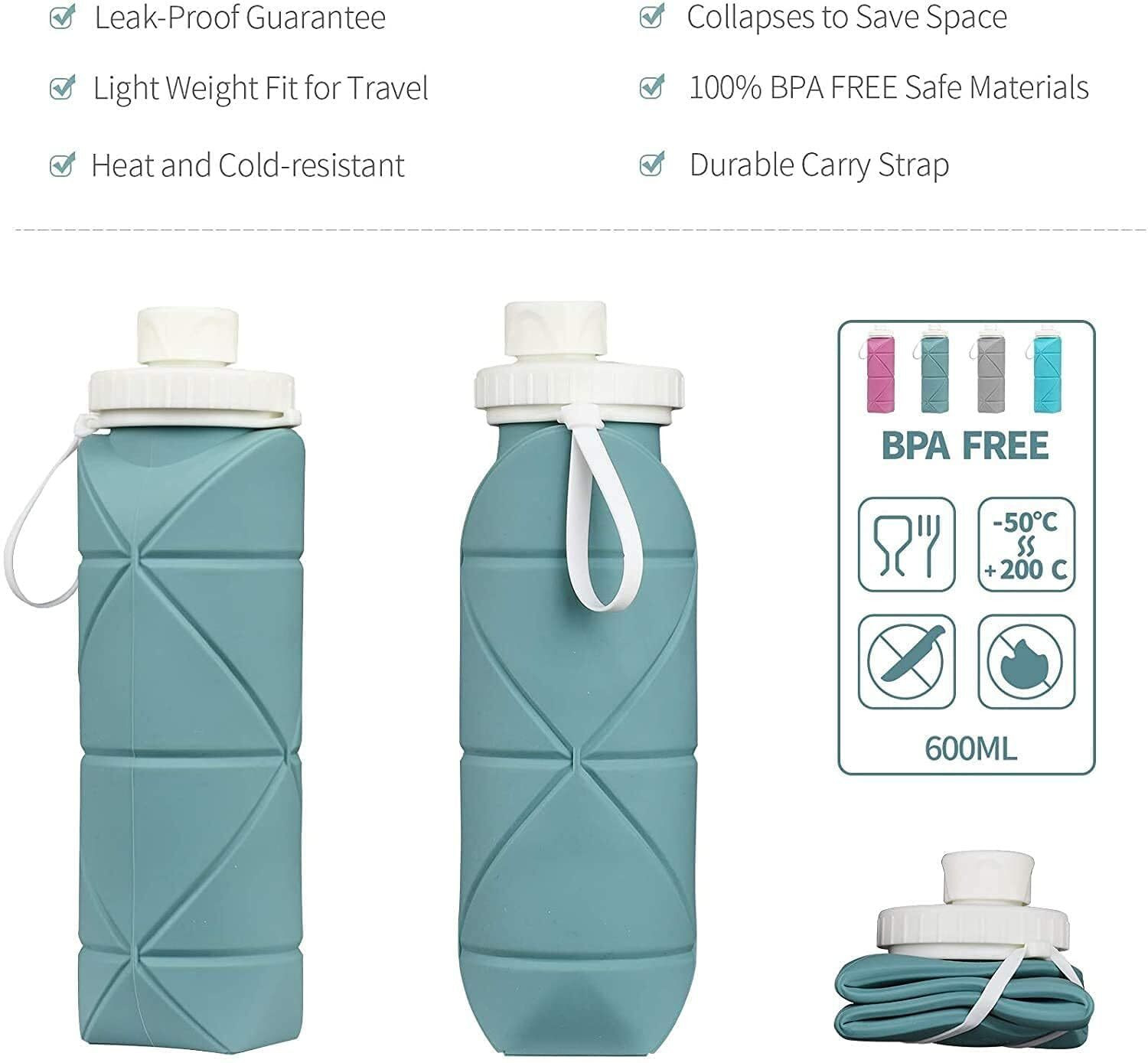 Image of Uniquecartel Silicone 600 ml Water Bottle