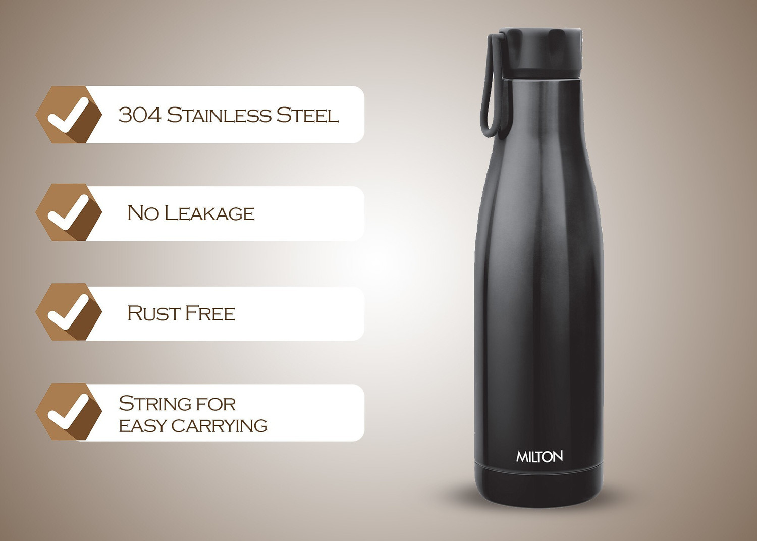 Image of MILTON Fame 1000 1000 ml Steel, Copper Bottle
