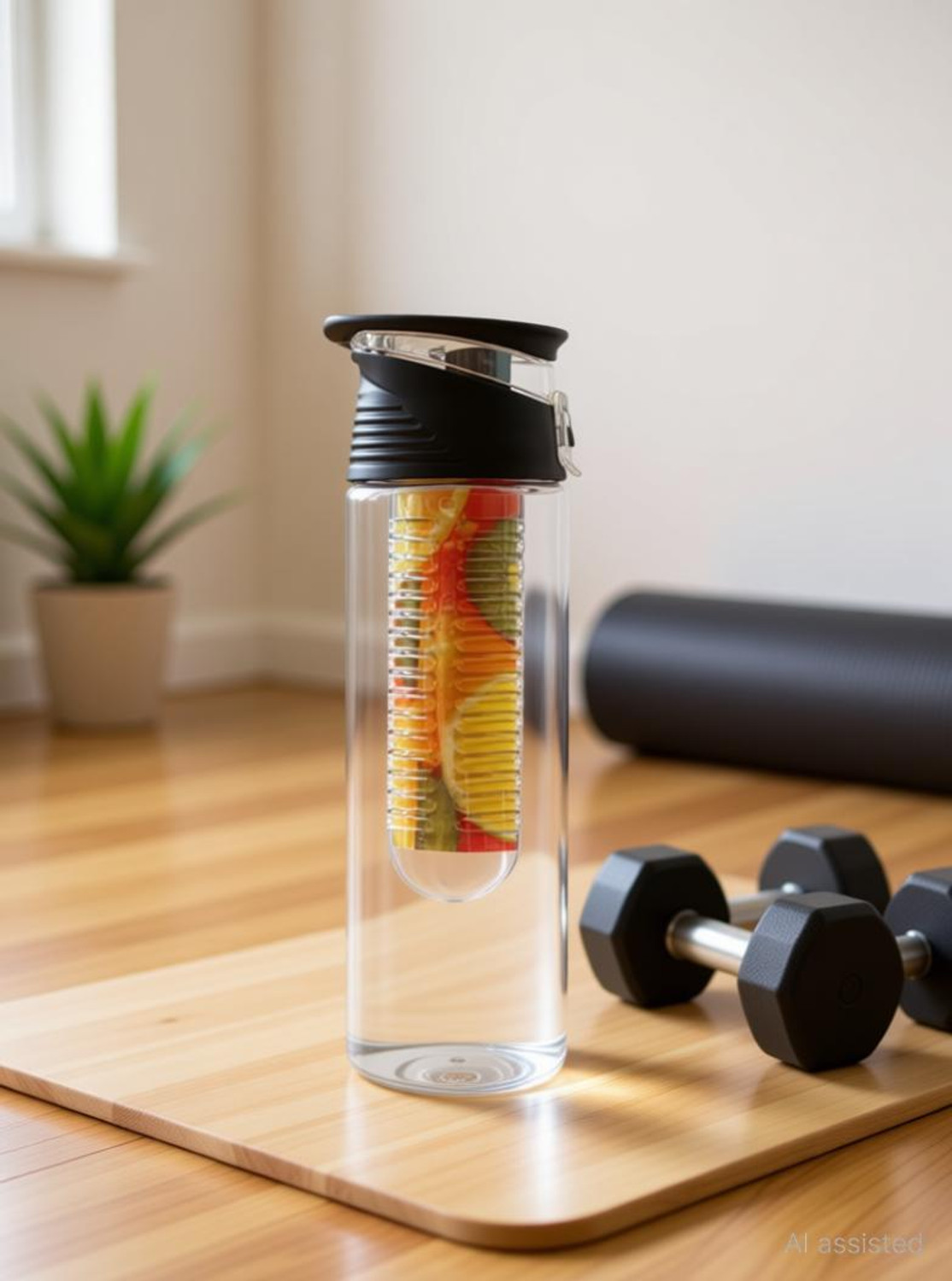 Image of SLBB Fruit Infuser Water Bottle, BPA Free, 750 ML, 25 OZ Weight Loss & Detox 750 ml Plastic Bottle