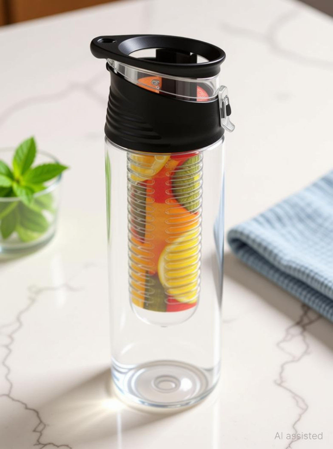 Image of SLBB Fruit Infuser Water Bottle, BPA Free, 750 ML, 25 OZ Weight Loss & Detox 750 ml Plastic Bottle