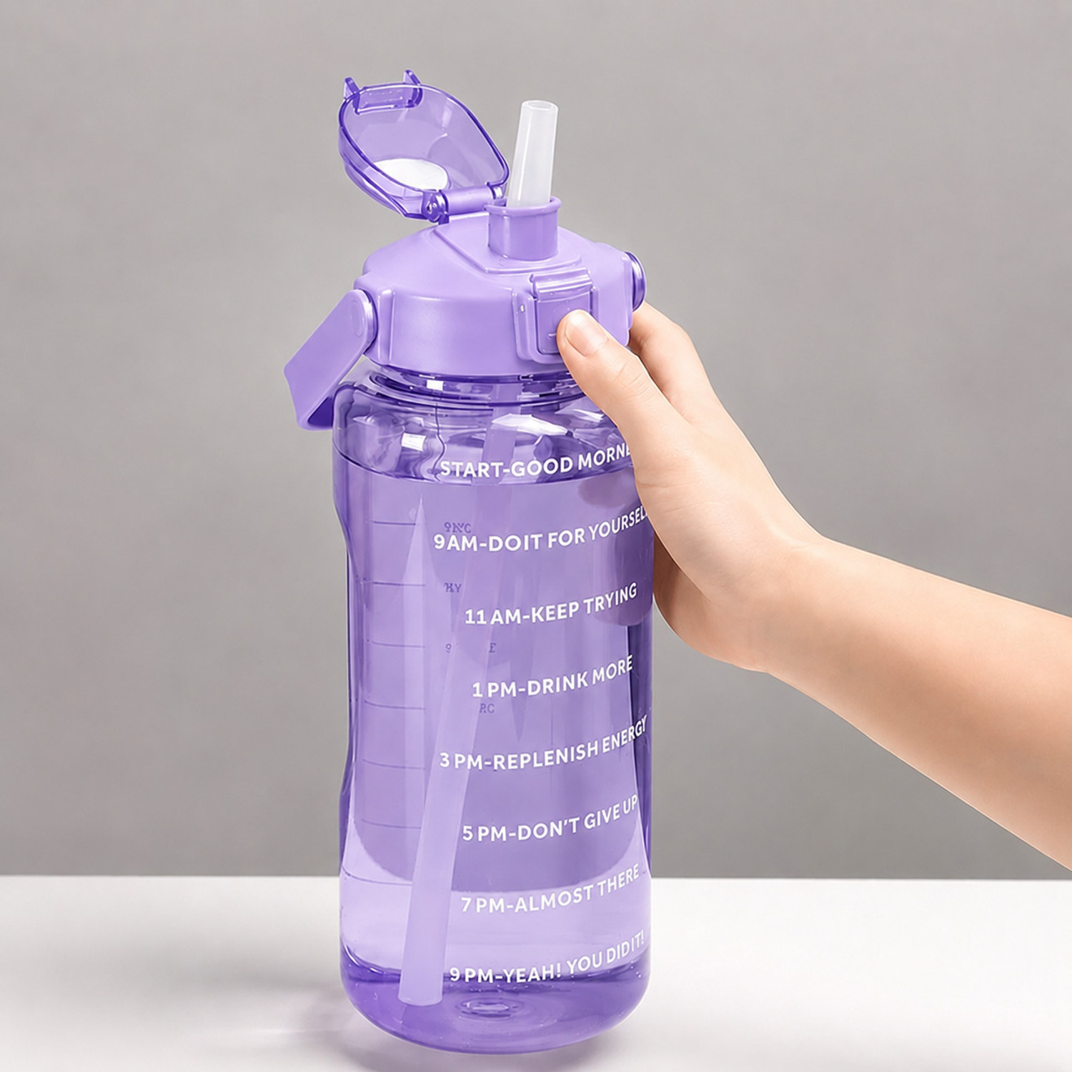 Image of Sedulous Motivational Water Bottle 2000 ml Plastic Bottle