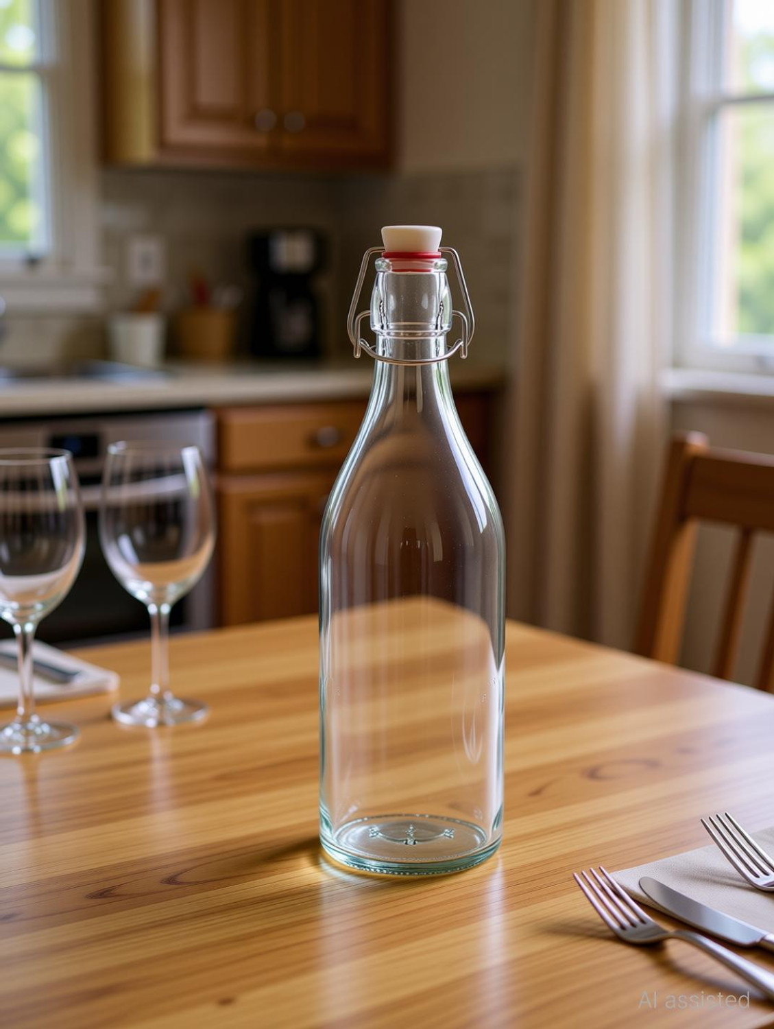 Image of pundhir pu-Glass Refrigerator bottle 1000 ml Glass Bottle