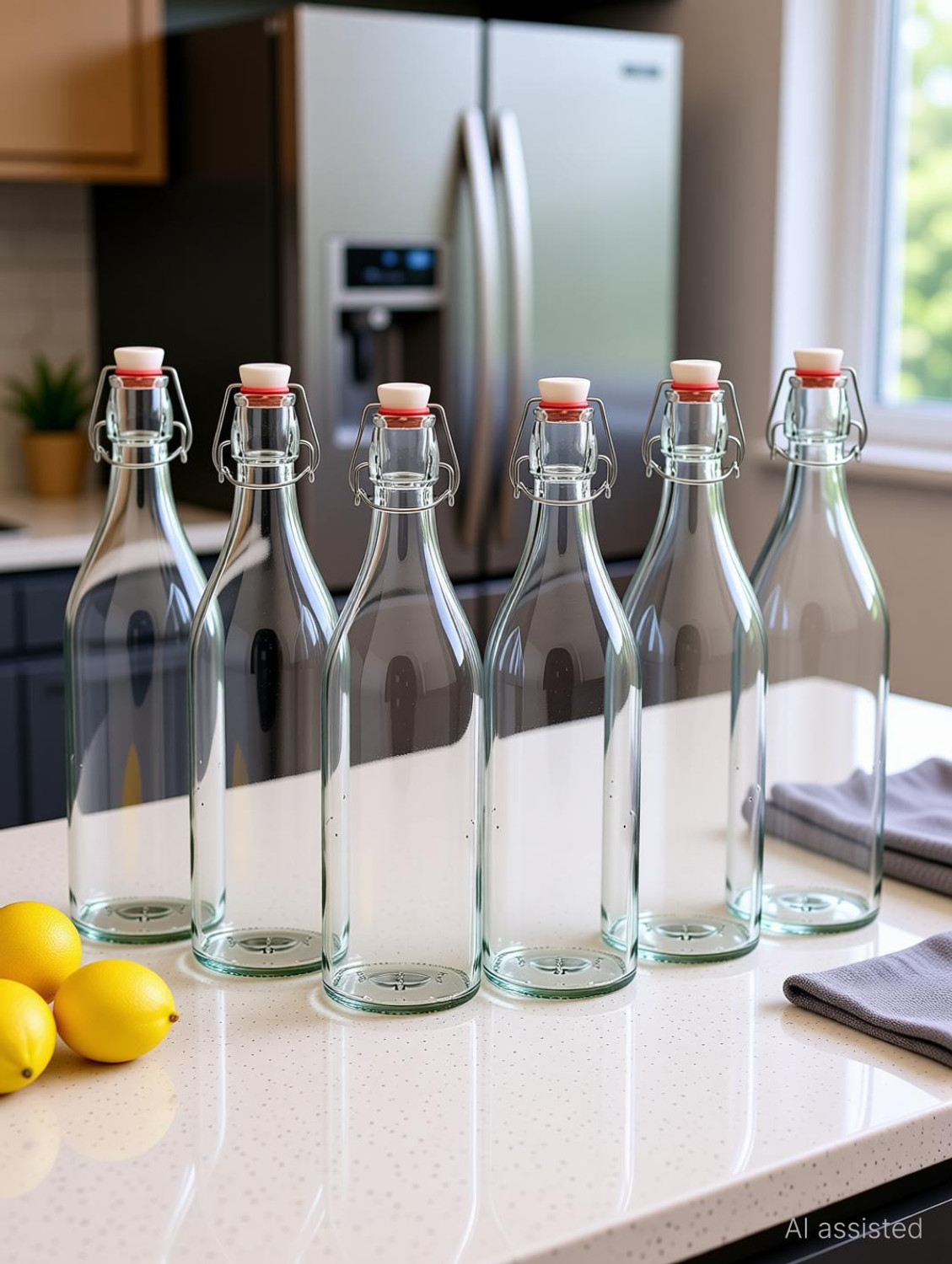 Image of pundhir pu-Glass Refrigerator bottle 1000 ml Glass Bottle