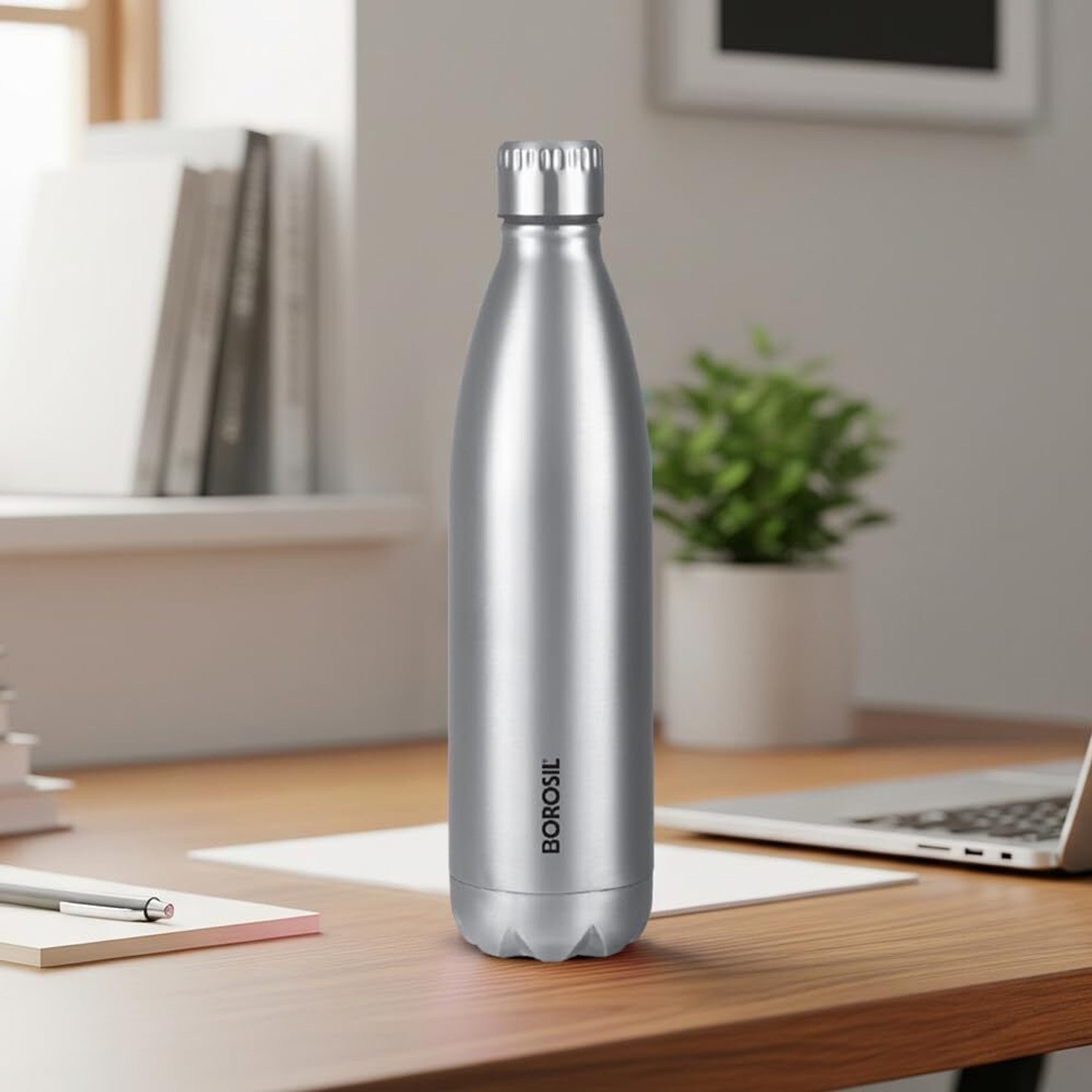Image of BOROSIL Bolt 500ml Steel Bottle 24 Hours Hot & Cold Double Wall Vaccum Insulated Flask 500 ml Stainless Steel Bottle
