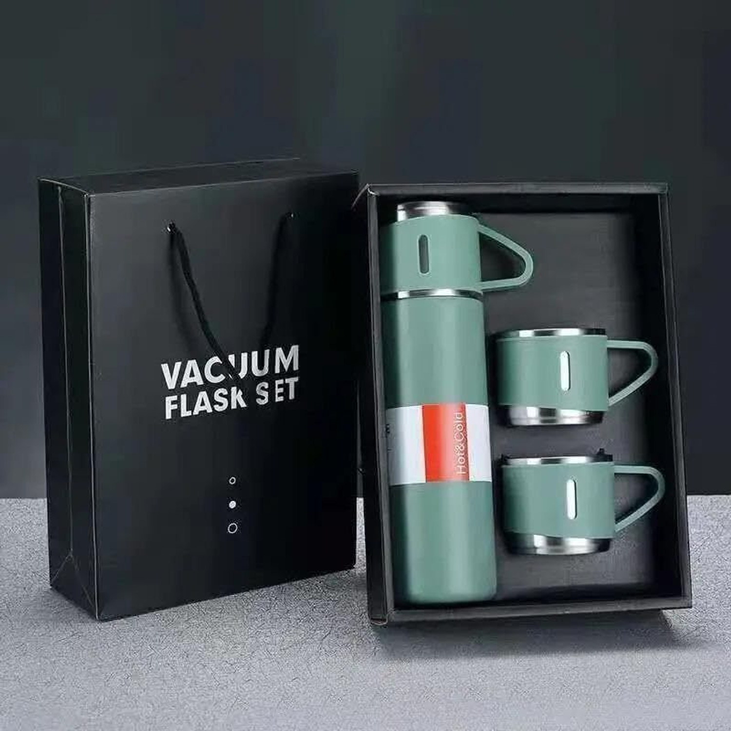 Image of JELLIFY Vacuum Flask set 3Cup set for Hot &Cold Drink BPA Free(Giftset Multicolor) 500 ml Steel Flask