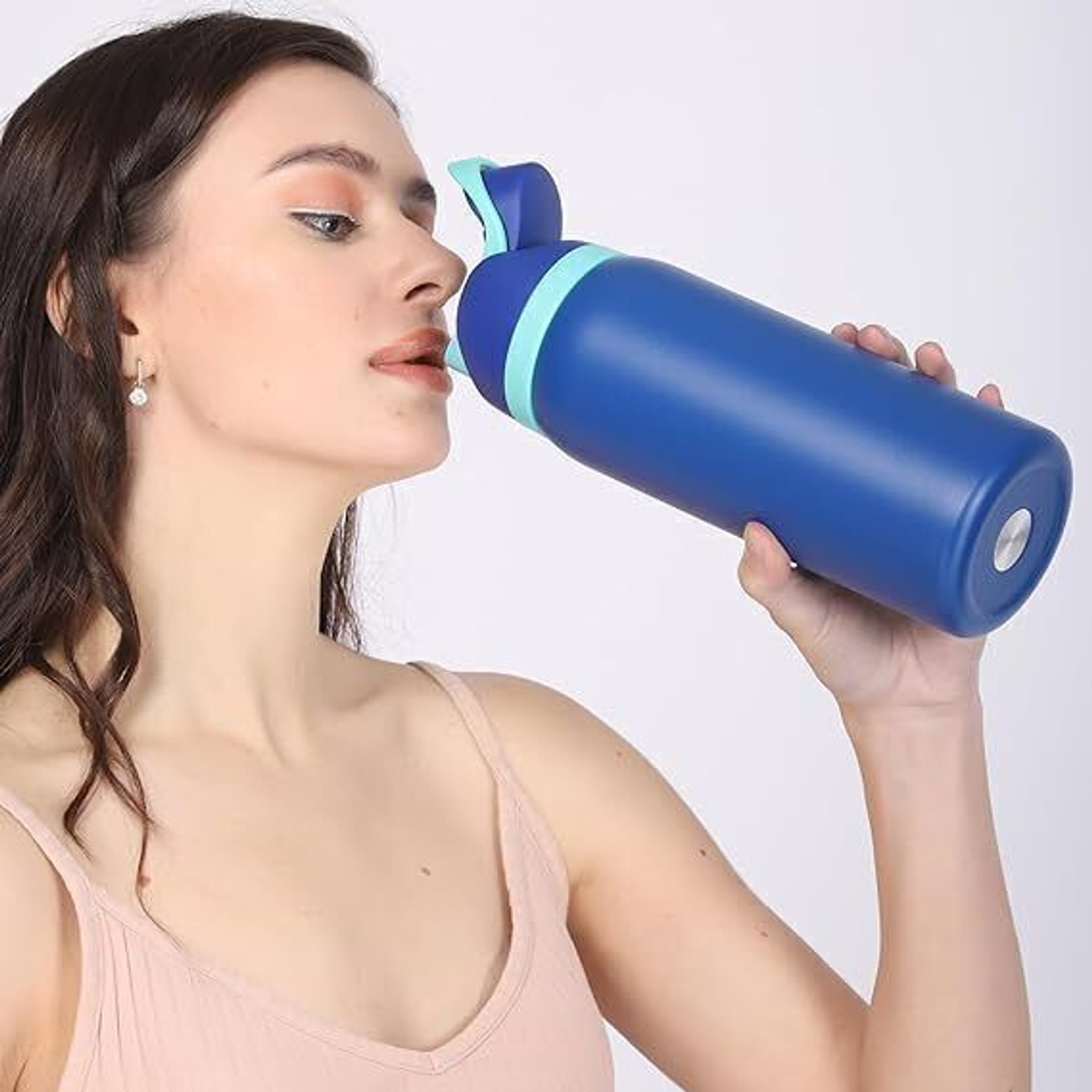Image of BATBIRD Insulated Stainless Steel Thermos Flask with One-Touch Leakproof Lid 960 ml Stainless Steel Bottle
