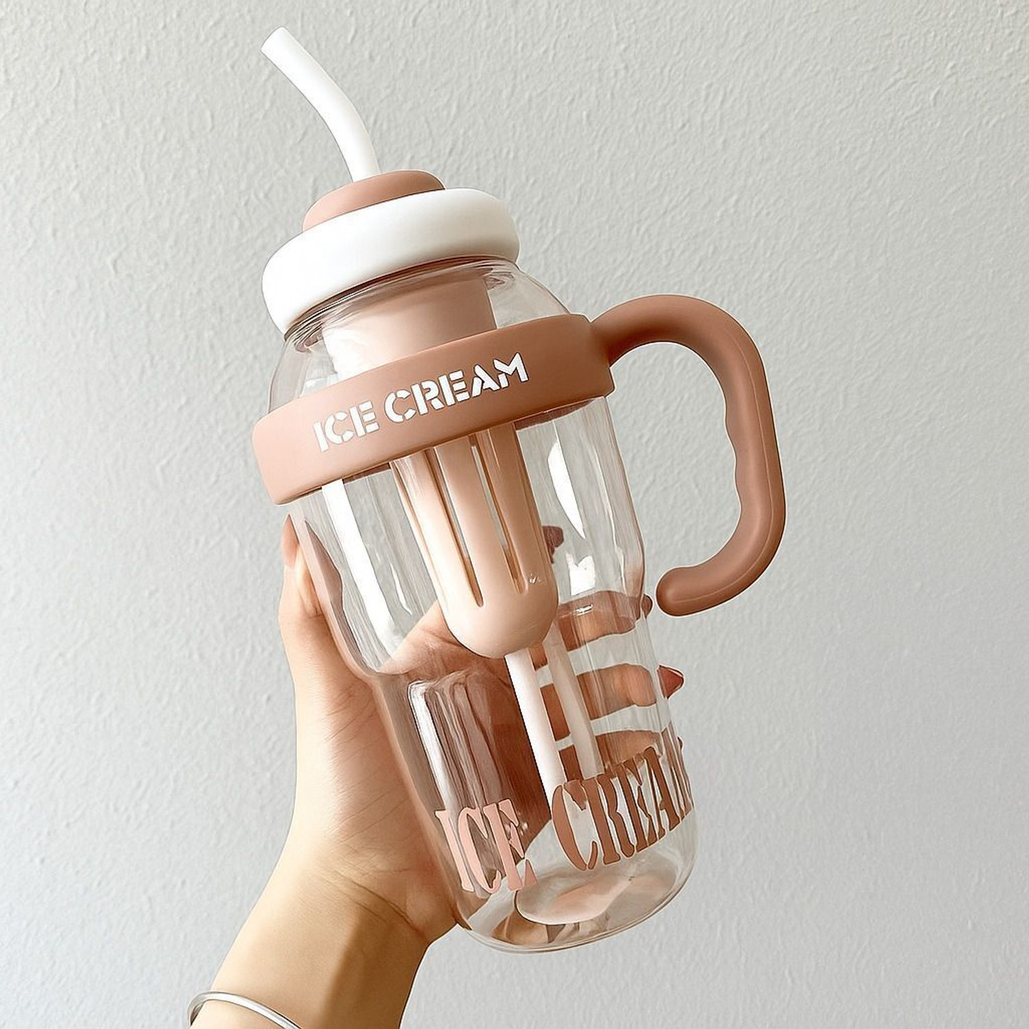 Image of advik mart 1300ml Ice Cream Shape Plastic Bottle | Reusable BPA-Free Sports Sipper 1300 ml Plastic Sipper