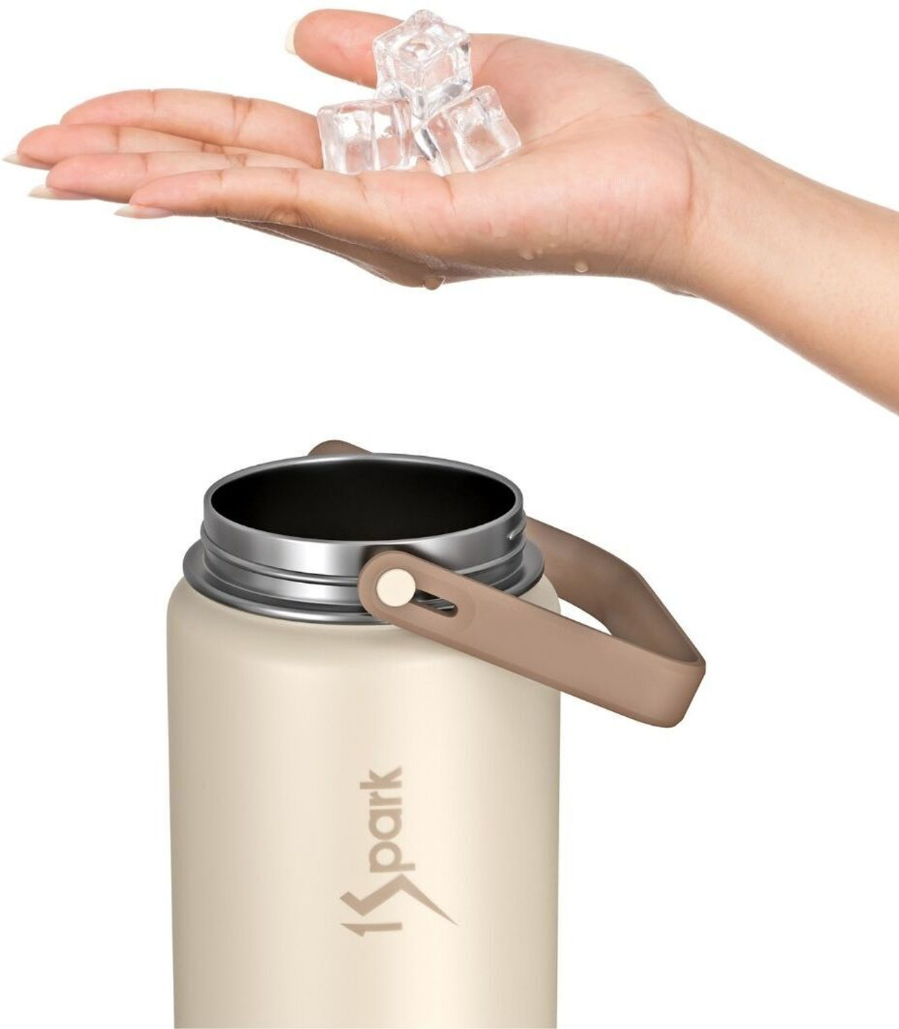 Image of 1Spark Dual Lid Dazzler Insulated Bottle Leopard Luxe Print, 18hrs Hot & 30hrs Cold 750 ml Steel Flask
