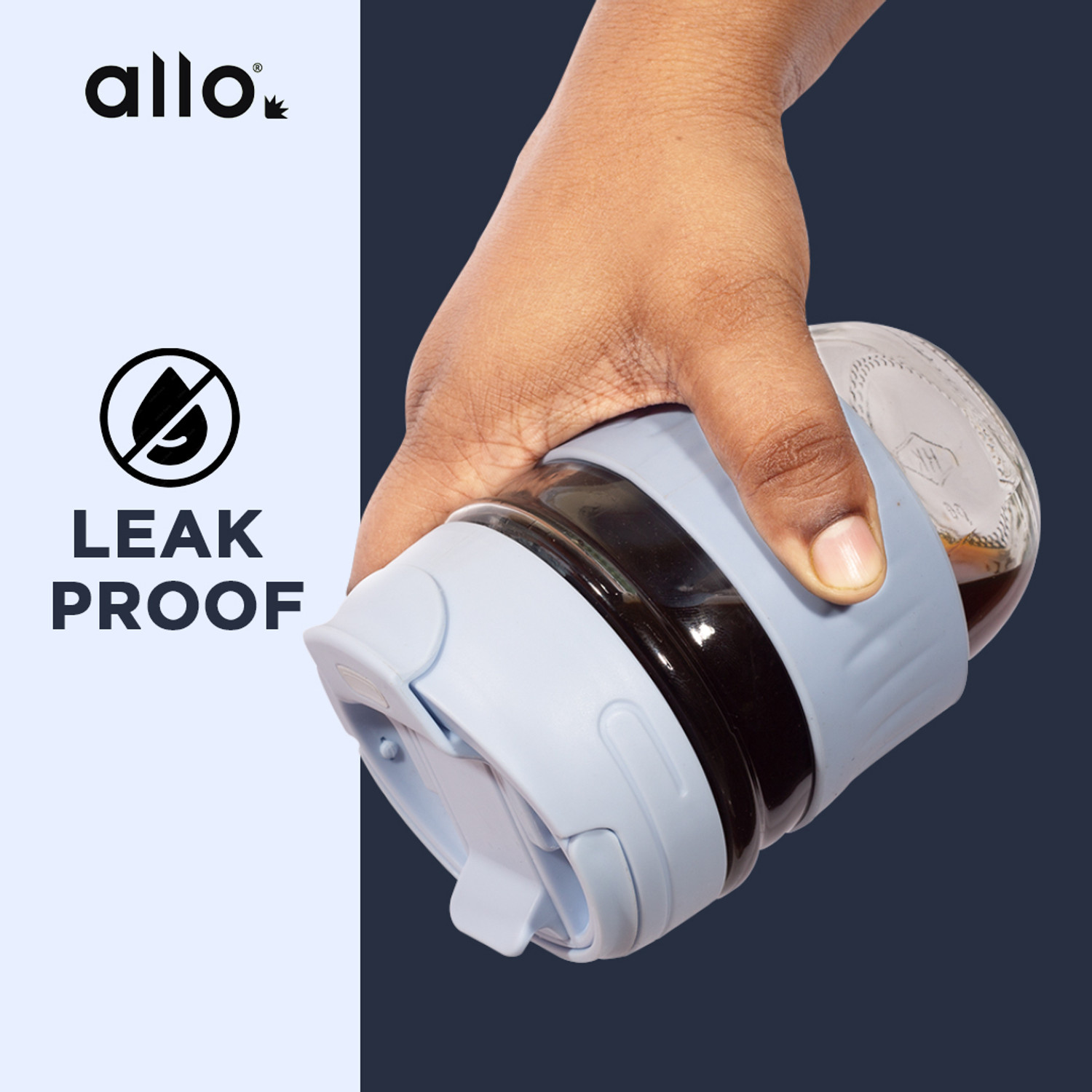Image of Allo Tumbler With 2-in-1 Lid, Leakproof Coffee Mug Shaker For Office, Home, Travel 350 ml Glass Bottle