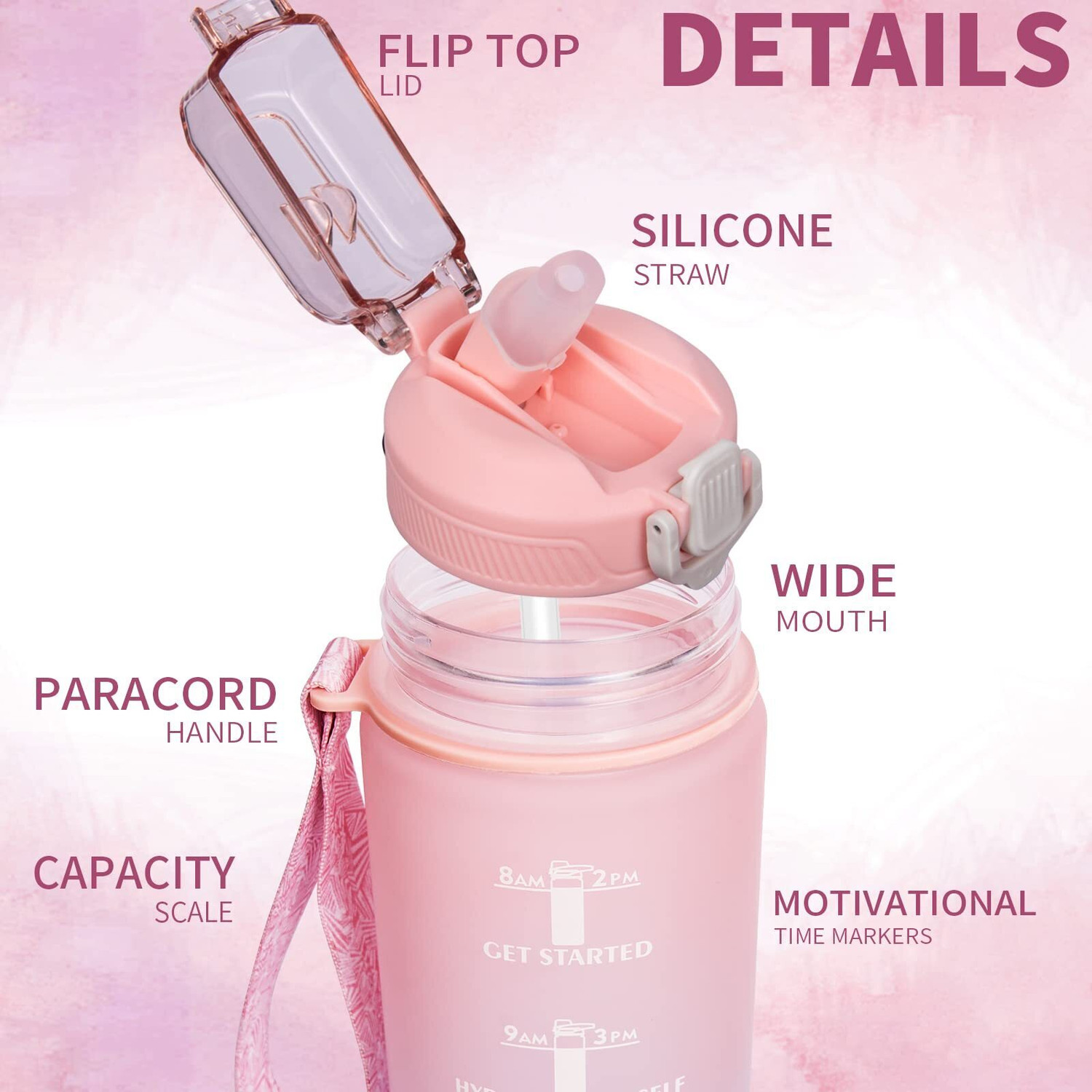 Image of Virtuous 3200 BPA Free Leak Proof Combo Water Bottle Set 3200 ml Silicone Bottle