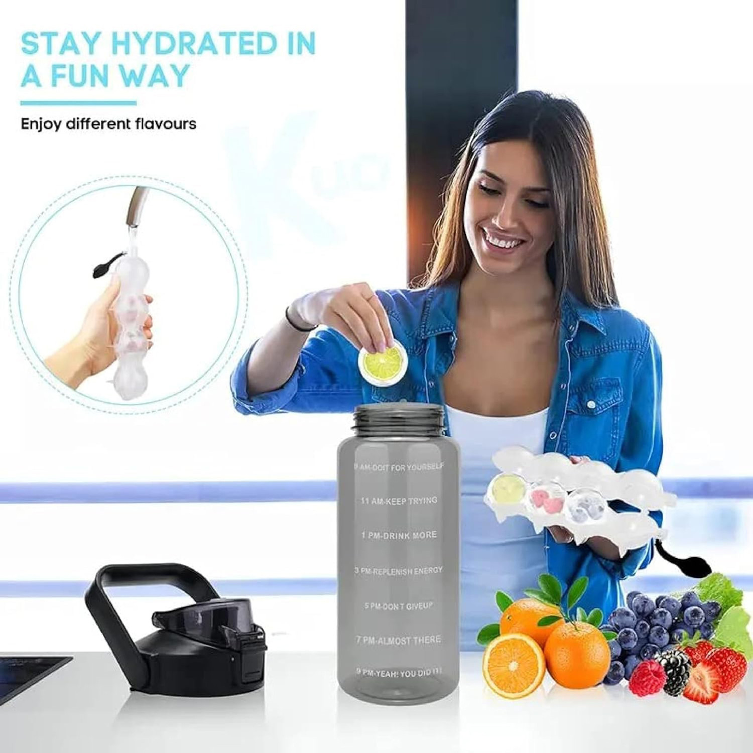 Image of Volito 2 Litre Water Bottle 2000 ml Plastic Bottle