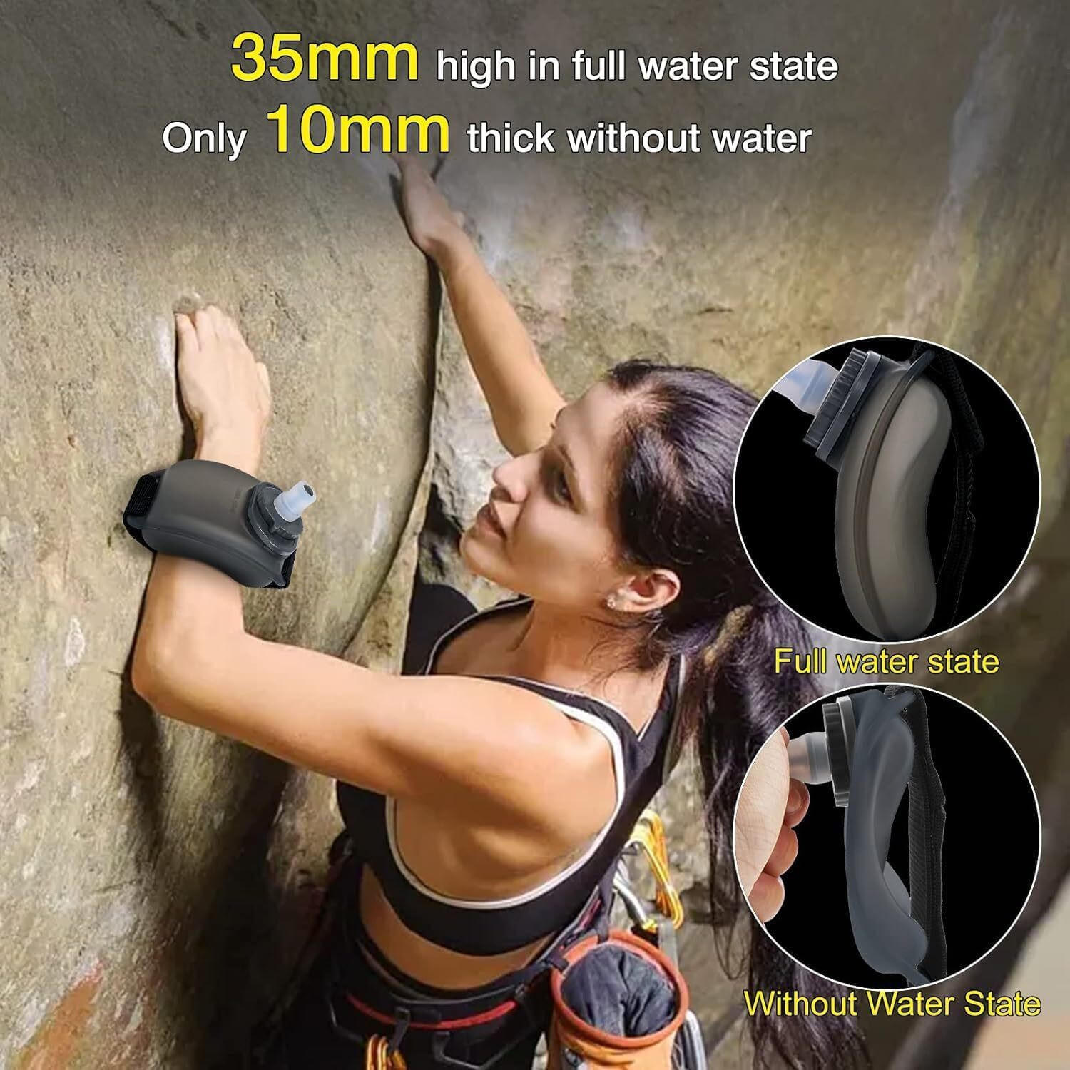Image of ZLVIYA STORE Wrist Sports Water Bottle with Adjustable Hand Strap | 200 ml 199 ml Plastic Bottle