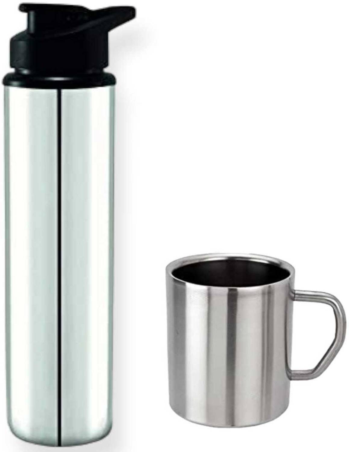 ATROCK 900ml Stainless Steel Fridge Water Bottle with Double Wall Steel Coffee Mug 1pc 900 ml Steel Bottle