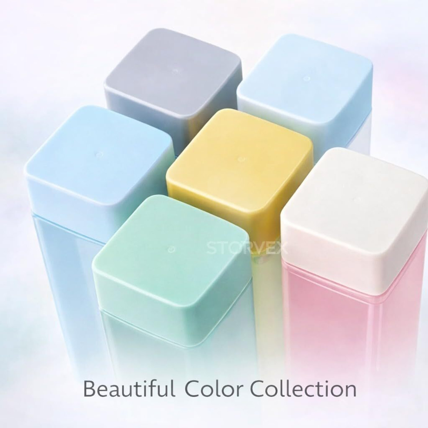 Image of ANJANISUT Unbreakable Square Plastic Food Grade Fridge Bottle Set of 6 (1000 ml) 1000 ml Plastic Bottle
