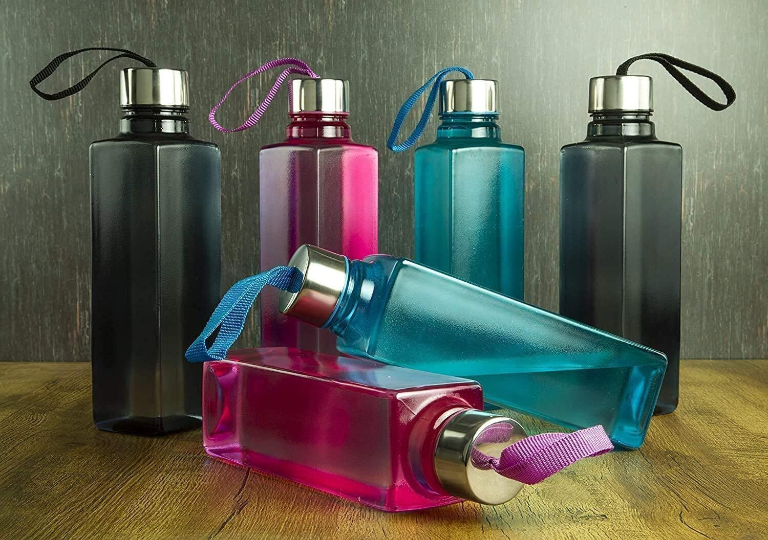 Image of 3D METRO SUPER STORE Square Shape Water Bottle for Fridge, Home, Office Gym School Boy, Unbreakable 1000 ml PET Bottle