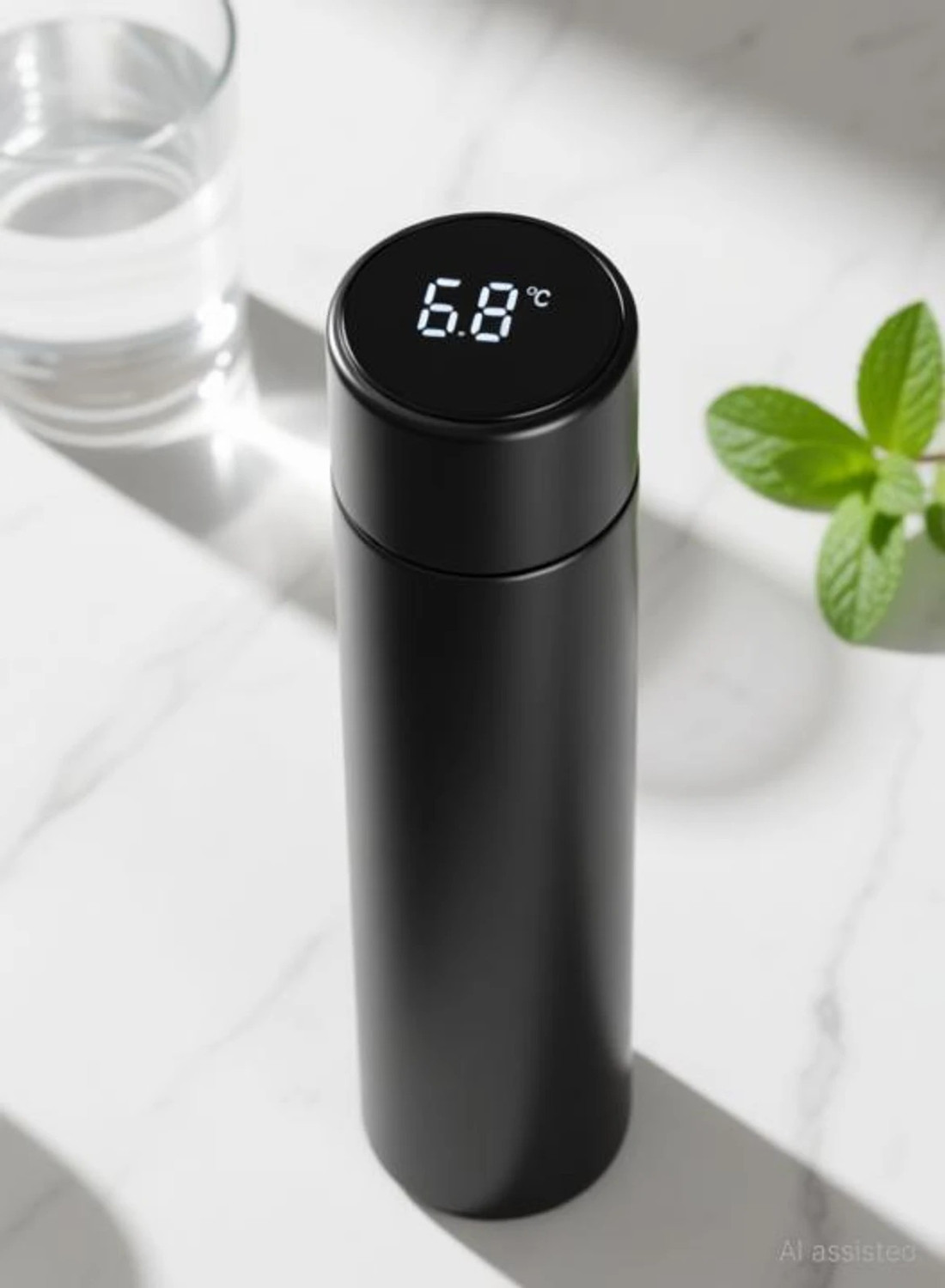 Image of Premchand interprises LED Temperature Display Vacuum Insulated Stainless Steel Bottle 500 ml Steel Flask