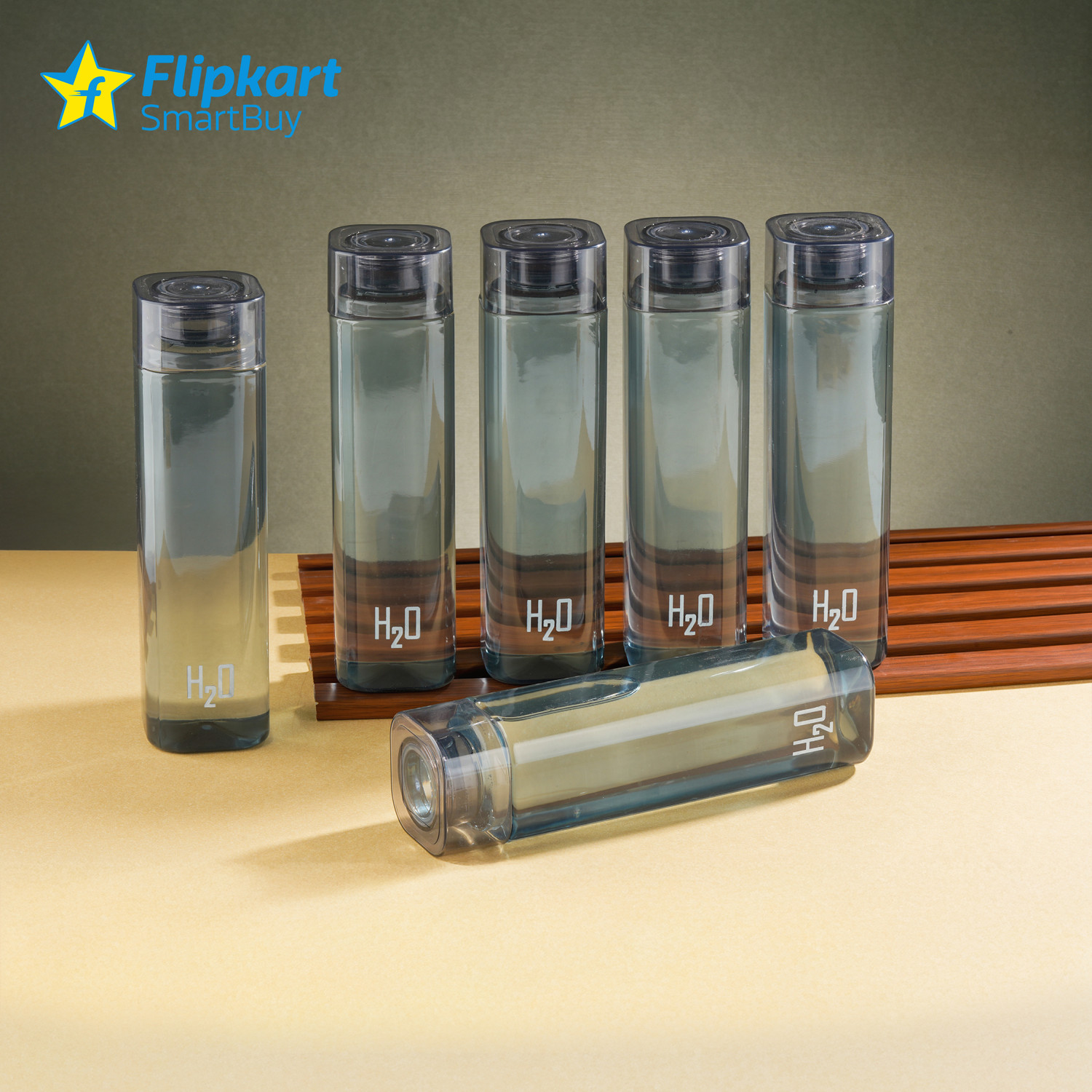 Image of Flipkart SmartBuy FS P06 BLACK SQUURE H2O WATER BOTTLE 1010 ml PET Bottle