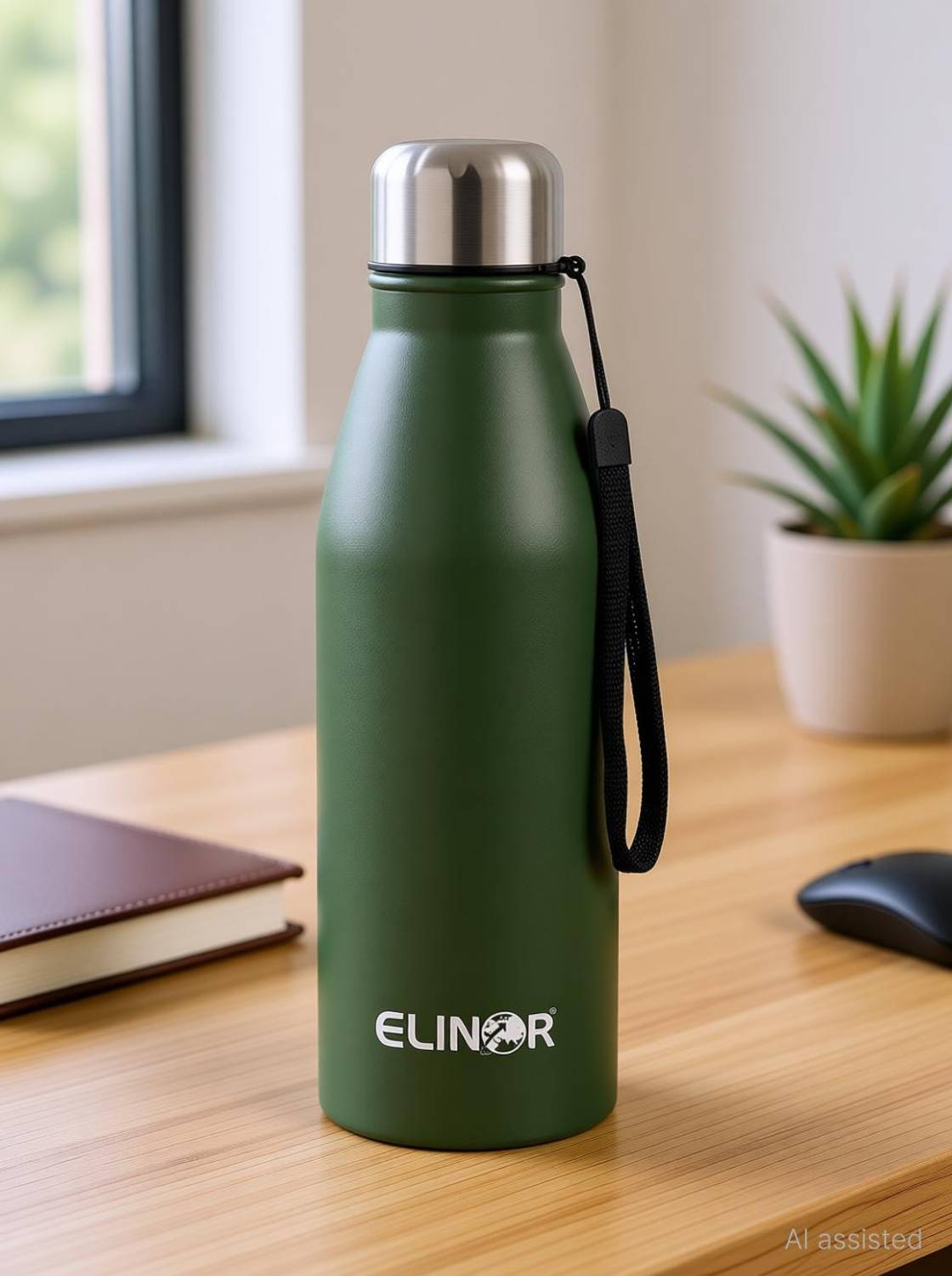 ELINOR SINGLE WALL STAINLESS STEEL BOTTLE LEAK-PROOF BOTTLE BPA-FREE STEEL BOTTLE 1000 ml Stainless Steel Bottle