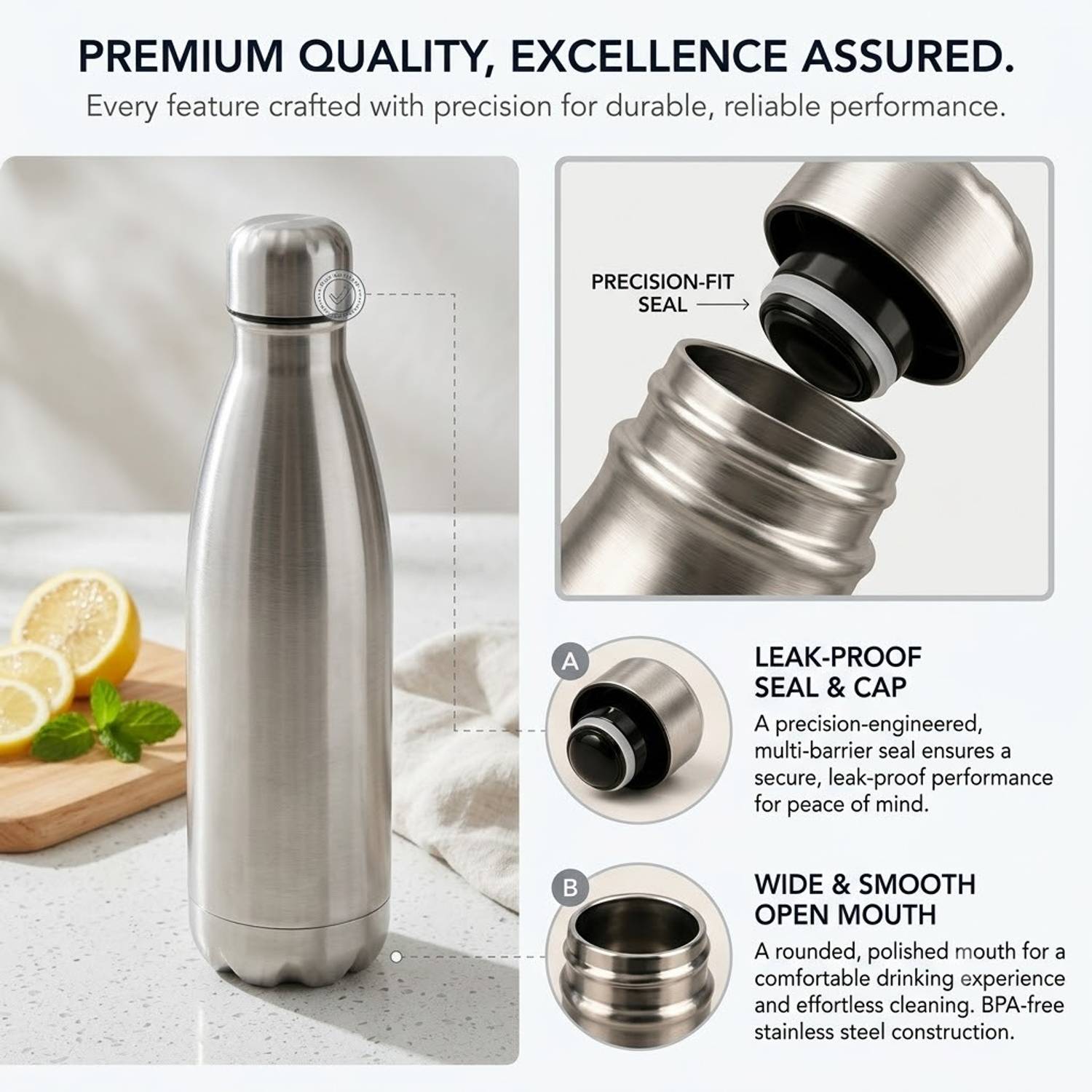 homecyra 24Hr Insulated Water Bottle 500ml - Image 5