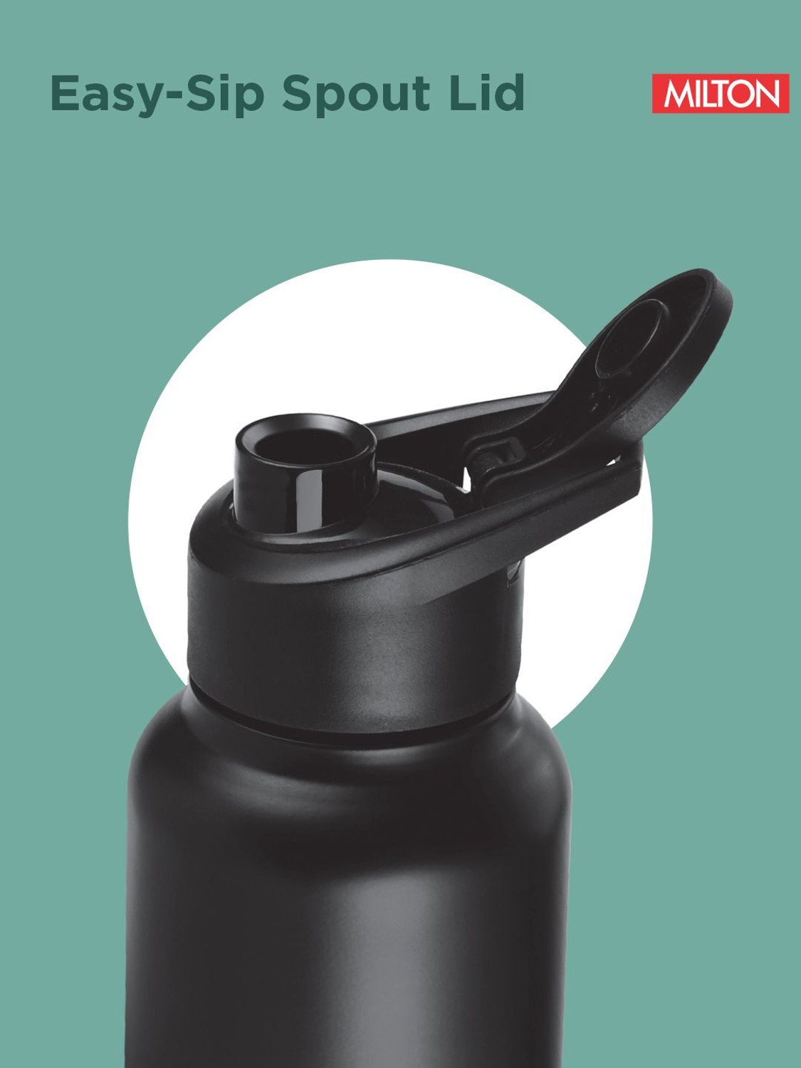Image of MILTON Torino 750 Stainless Steel Water Bottle Leak Proof, ISI Certified, 750 ml, Black 750 ml Stainless Steel Bottle