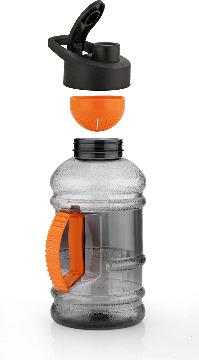 Image of DIMAZOFLY Large Capacity Sports Water Bottle with Flip-Top Straw Lid 1500 ml Plastic Bottle