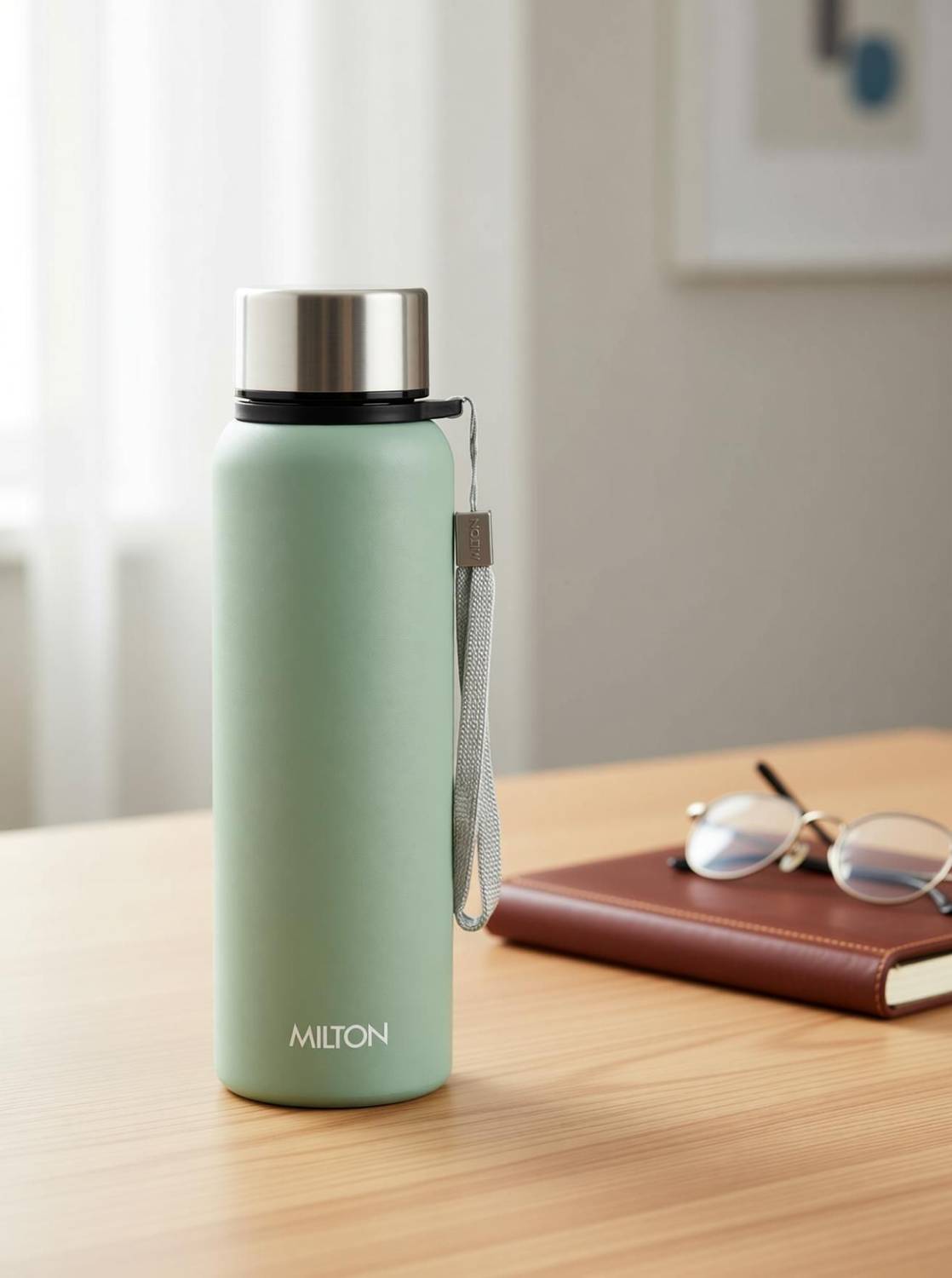 MILTON Brim 1000 875ml Steel Bottle, Light Green - Image 2