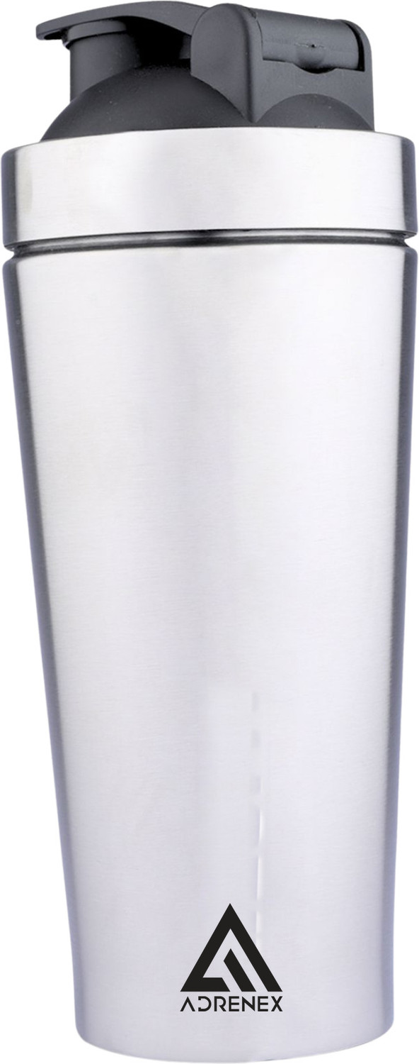 Image of Adrenex Stainless Steel Gym Shaker Bottle for Protein Shake, 700 ml, 100% Leakproof 700 ml Stainless Steel Shaker