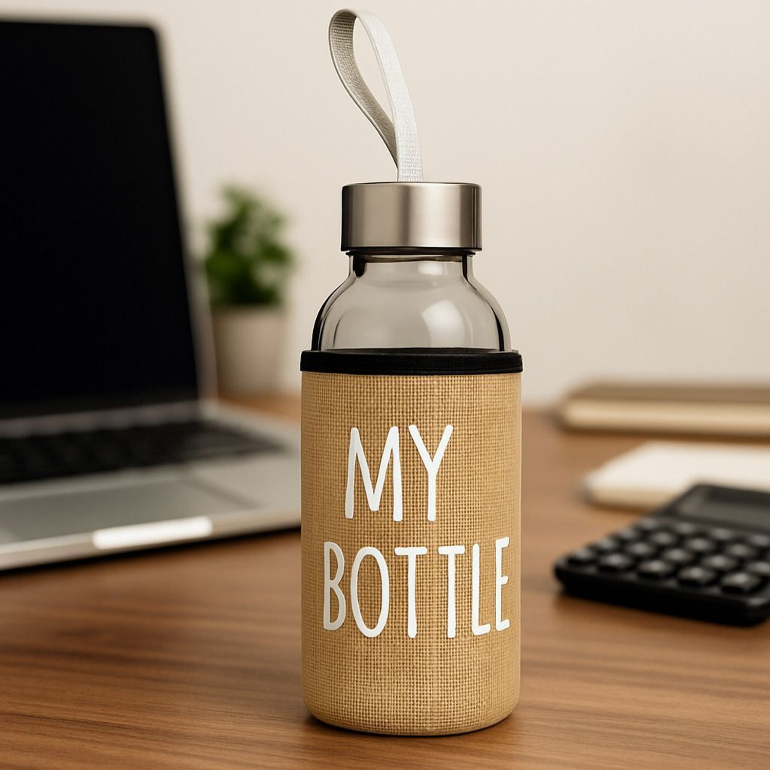 Image of KDZONE Glass Bottle With Jute Cover 300 ml Glass Bottle