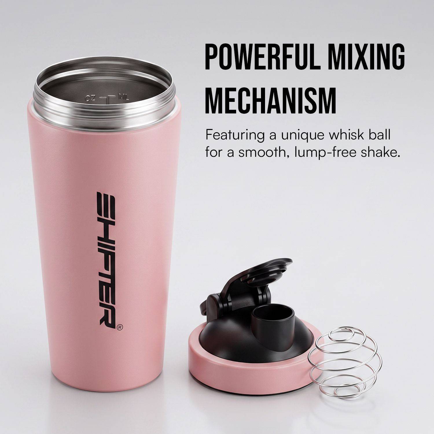 SHIFTER Gym Shaker 750 ml Steel - Image 5
