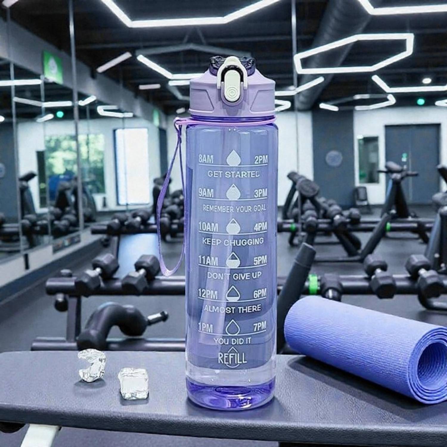 Quitris 1 Litre Motivational Water Bottle - Image 1