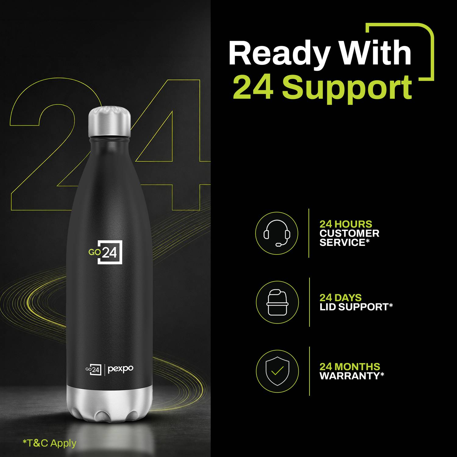 Go24 Electro 750 750ml Stainless Steel Flask - Image 3