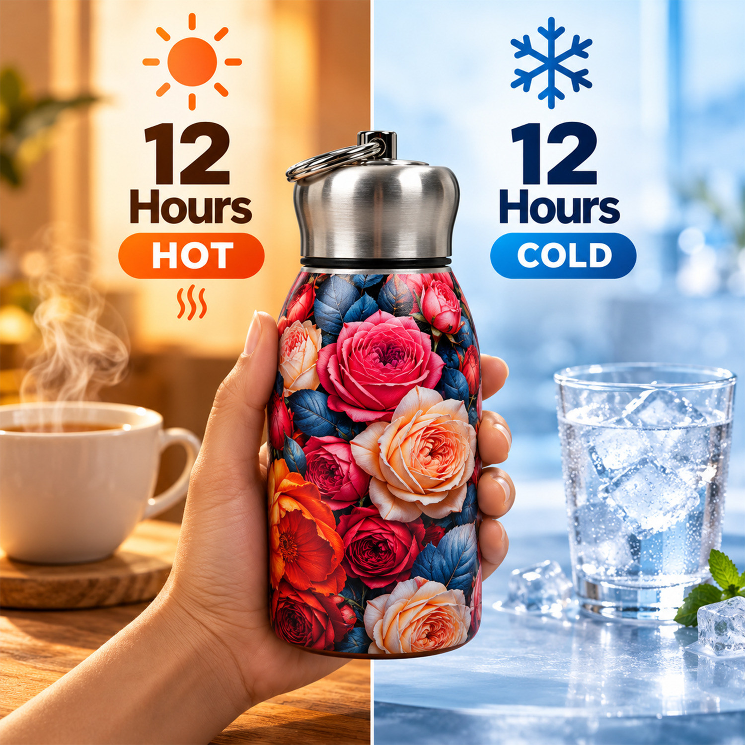 Image of KYRO Mini Thermal Bottle 300 ml Stainless Steel Flask (Pack of 1, Multicolor)