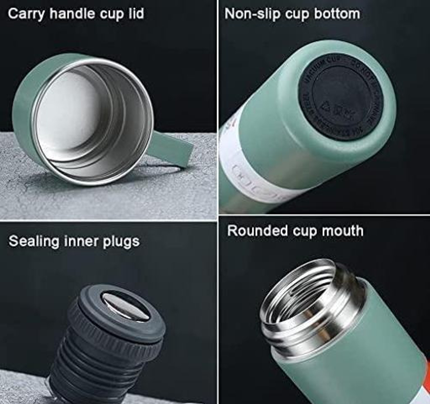 Image of Sedoka Pack of 1 Stainless Steel Vacuum Insulated Bottle with Cup for Coffee Hot drink and Cold 500 ml Flask Steel