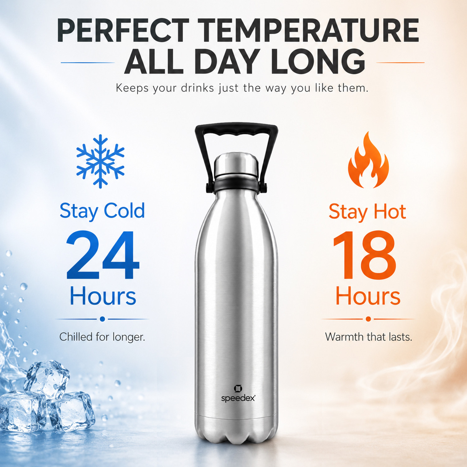 Image of SPEEDEX Thermos Hot & Cold Stainless Steel Bottle 350 ml Stainless Steel Flask