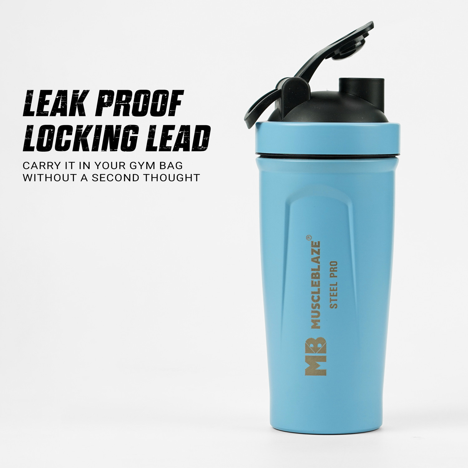 Image of MUSCLEBLAZE Stainless Steel Gym Shaker 700 ml Stainless Steel Shaker