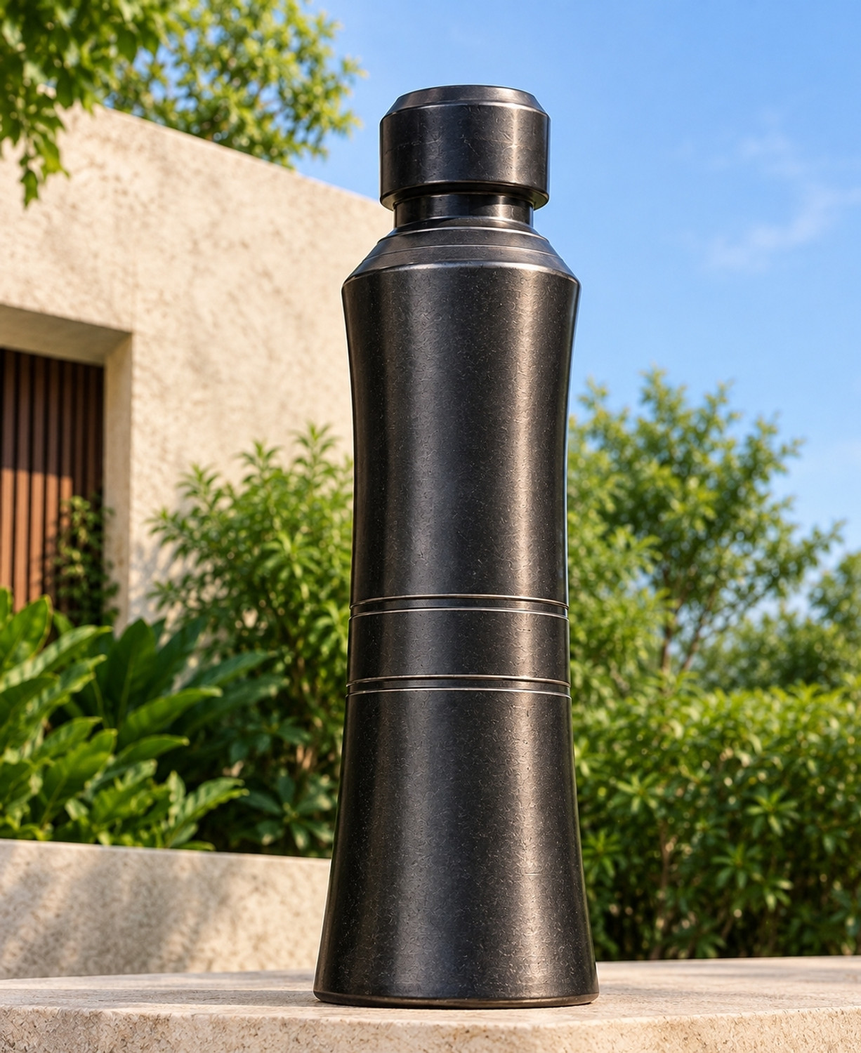 Image of EAShines Black Ceramic water bottle 1000 ml Clay Bottle (Pack of 1, Black)