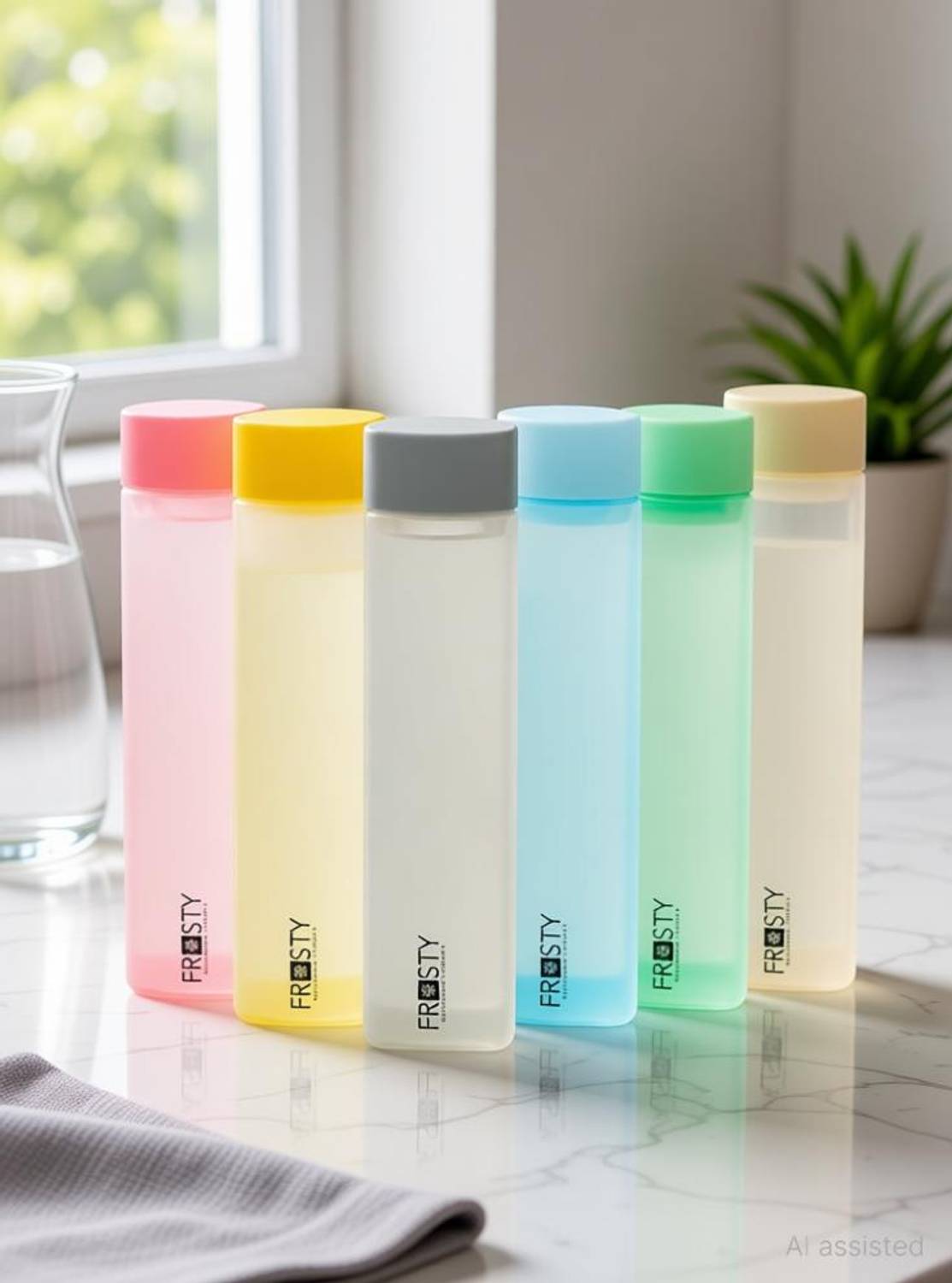 ZROY Unbreakable Water Bottle 1000 ml Set of 6 - Image 1