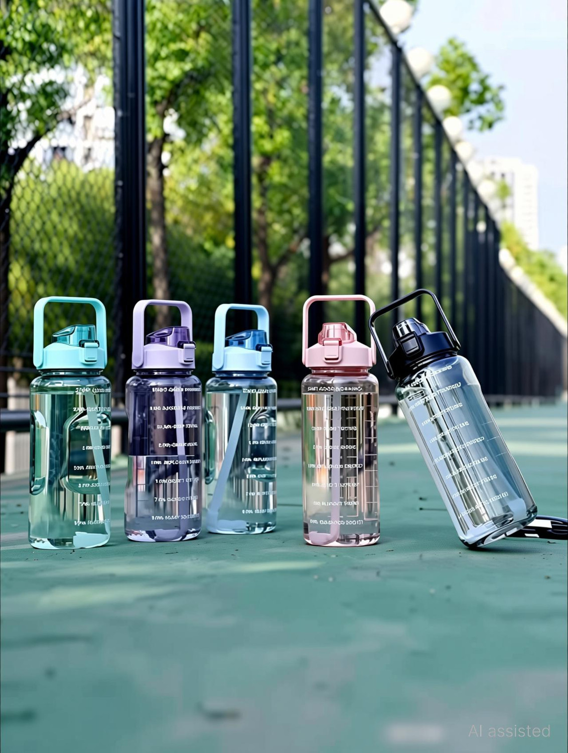 Image of ZyroHub 2 liter motivational water silicone bottle 2000 ml Plastic Bottle