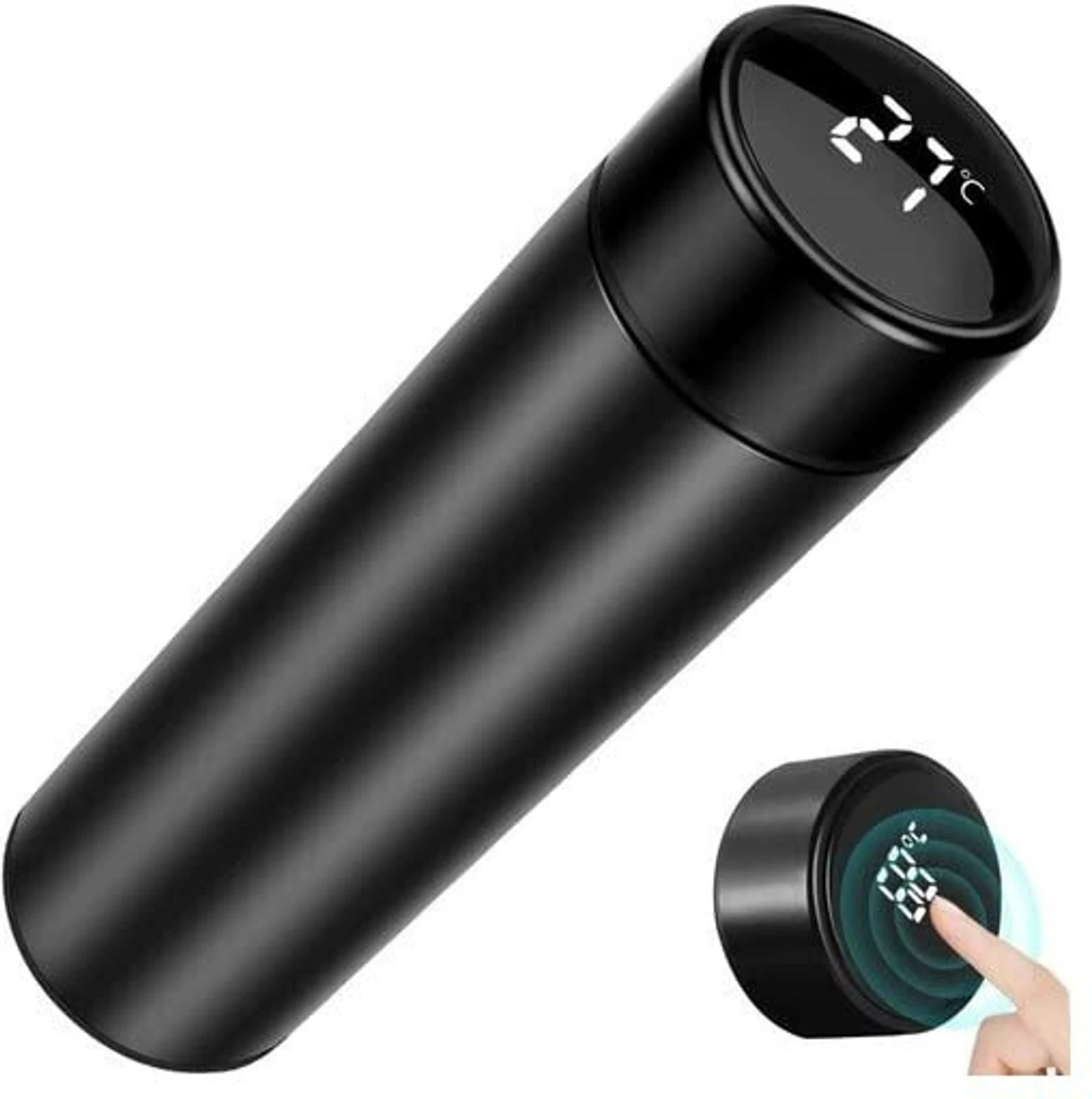 Image of Premchand interprises LED Temperature Display Vacuum Insulated Stainless Steel Bottle 500 ml Steel Flask