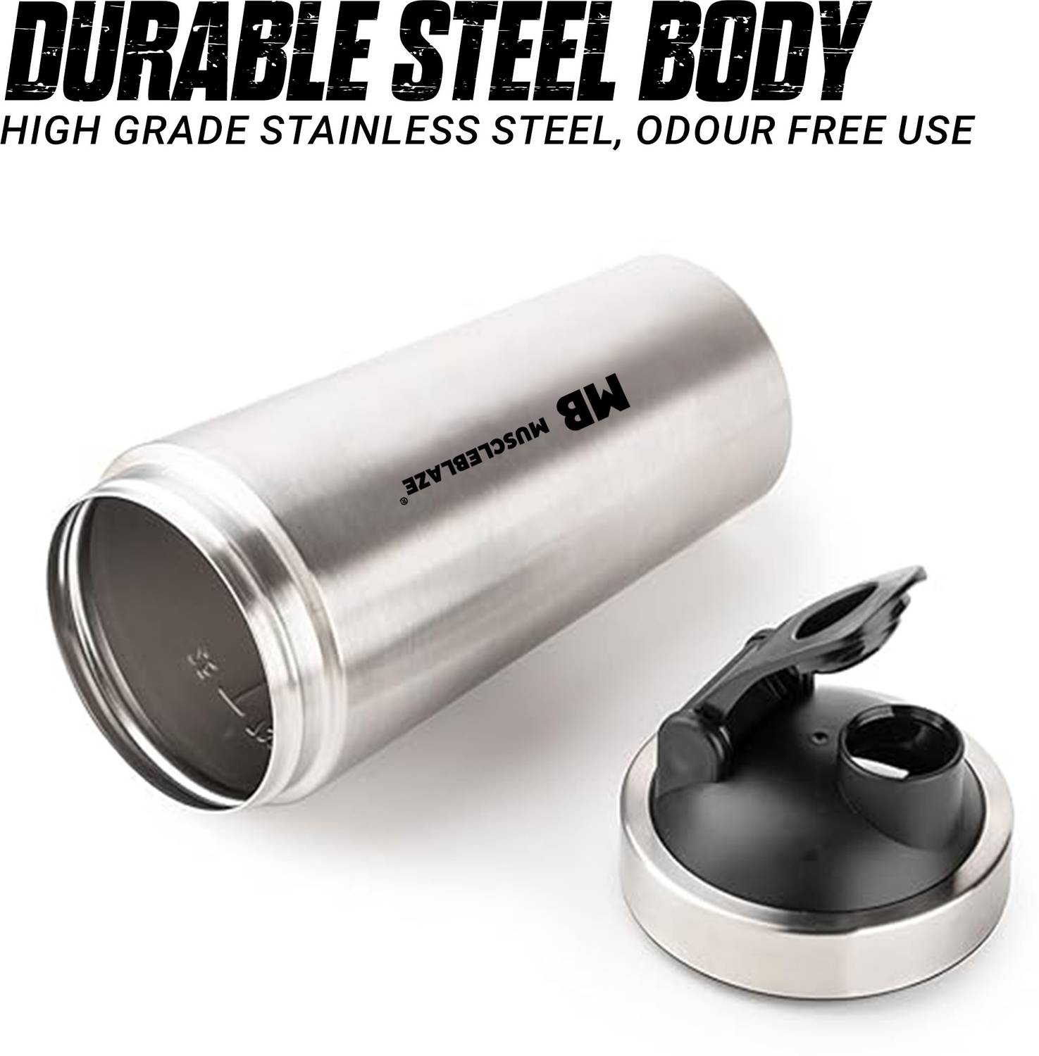 MUSCLEBLAZE 700 ml Stainless Steel Gym Shaker - Image 2