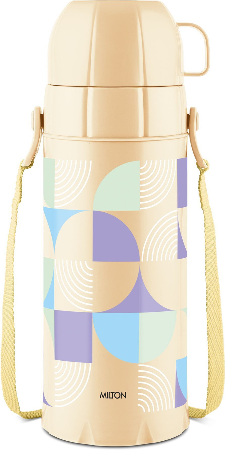 Image of MILTON Eiffel 1000 Vacuum Insulated Thermos Flask, 910 Ml, 24 Hours Hot & Cold Beige 910 ml Plastic Flask