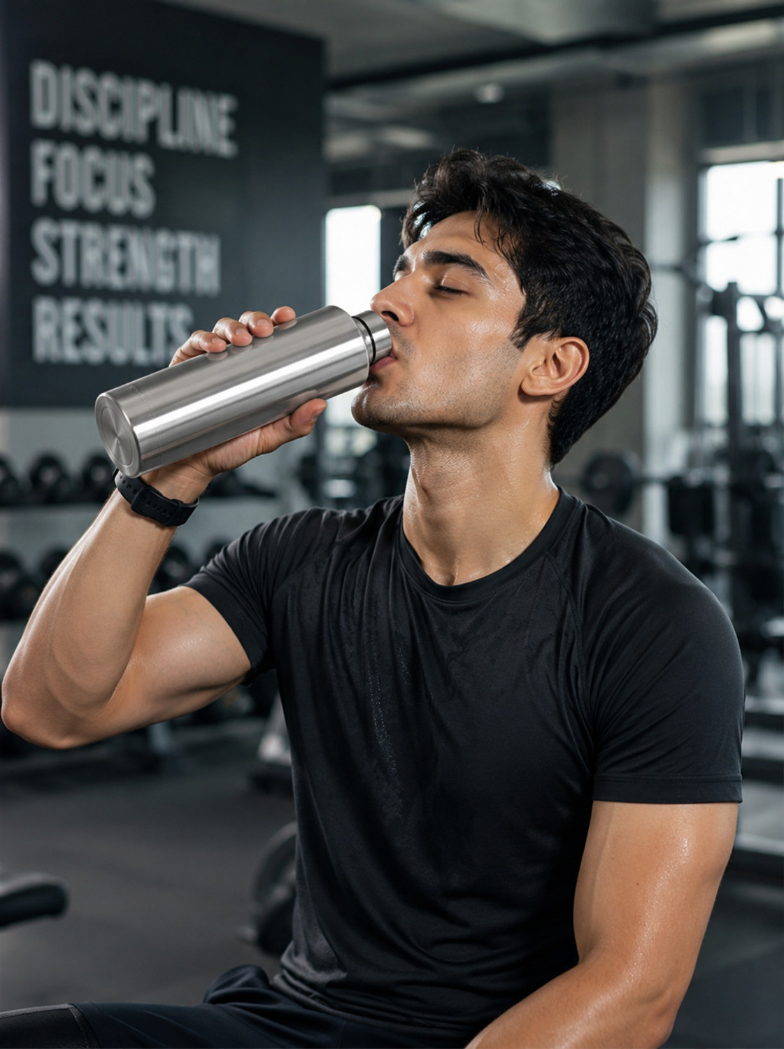 Image of BluNeo Stainless Steel Combo 6 Water Bottle for college /Fridge /Sports /Gym /Office- 1000 ml Steel Bottle