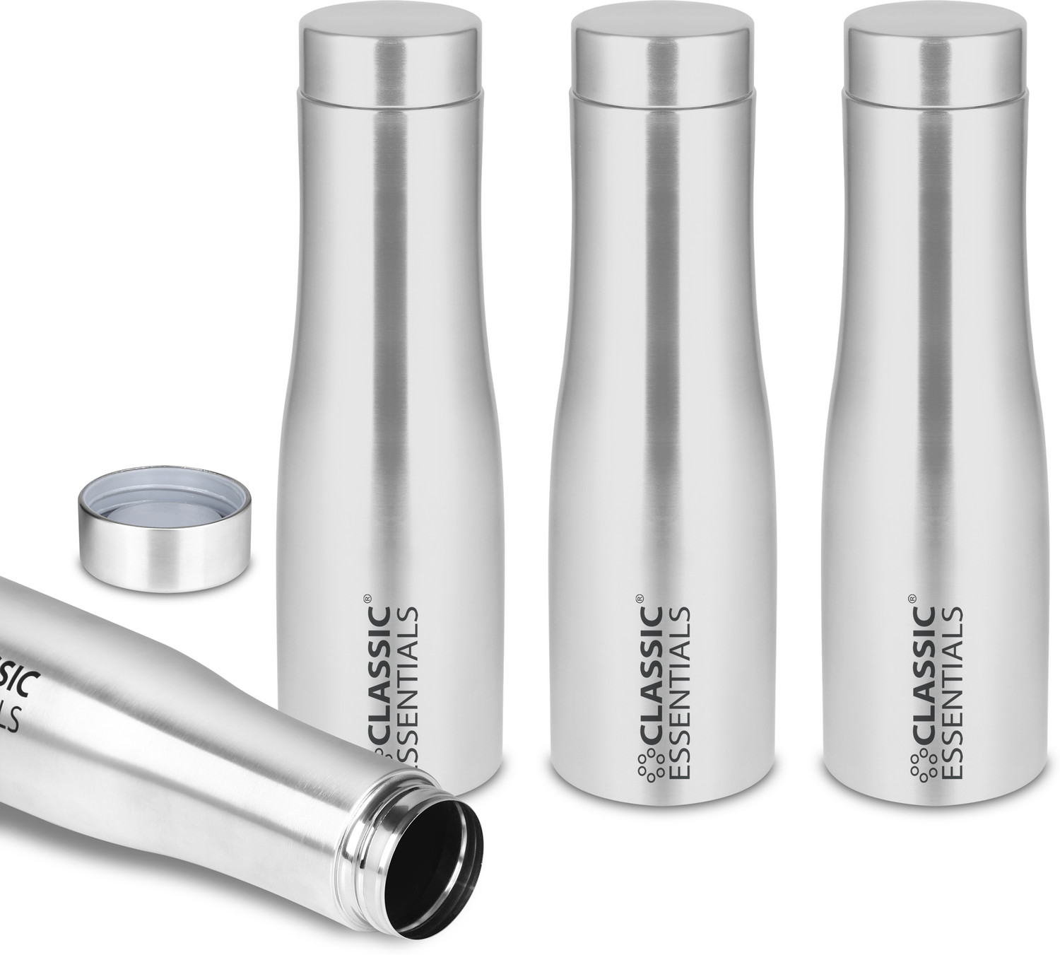 Image of Classic Essentials Stainless Steel Sports /Fridge Puro Water Bottle I Single wall 1000 ml Steel Bottle