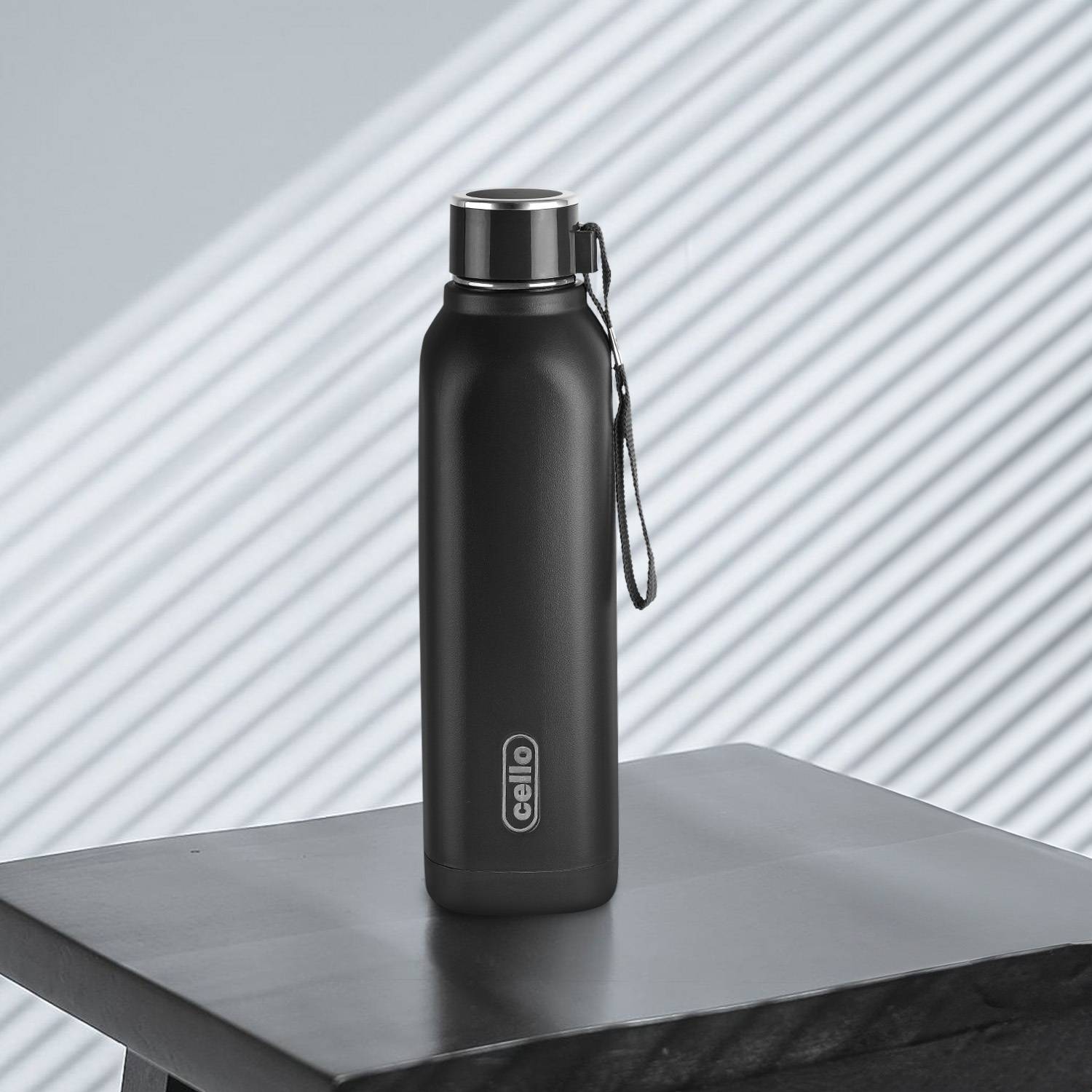 cello Puro Steel-X Royce 900 | PU Insulation | Leak Proof | Wide Mouth | 650 ml Stainless Steel Flask