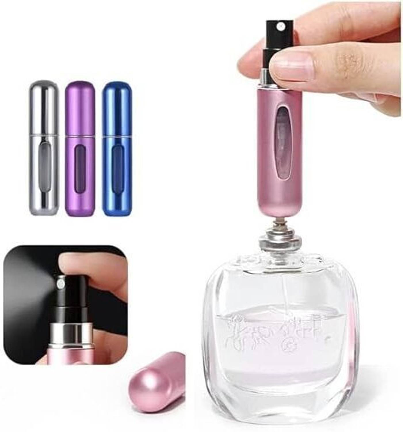 PAVITYAKSH 2-Pack 5ml Refillable Perfume Atomizer Spray Bottle - Image 3
