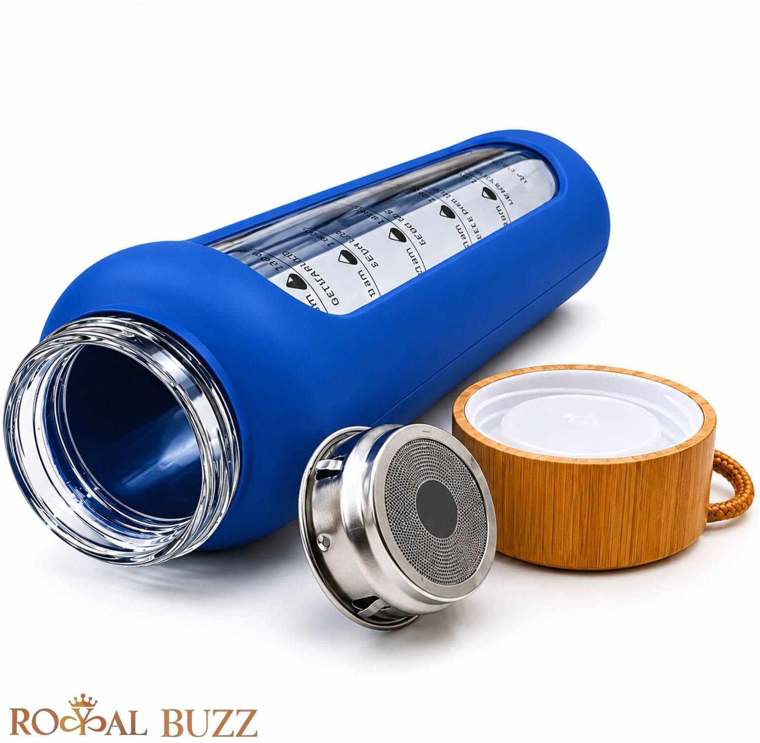 Royal Buzz 1L Borosilicate Glass Water Bottle - Image 2