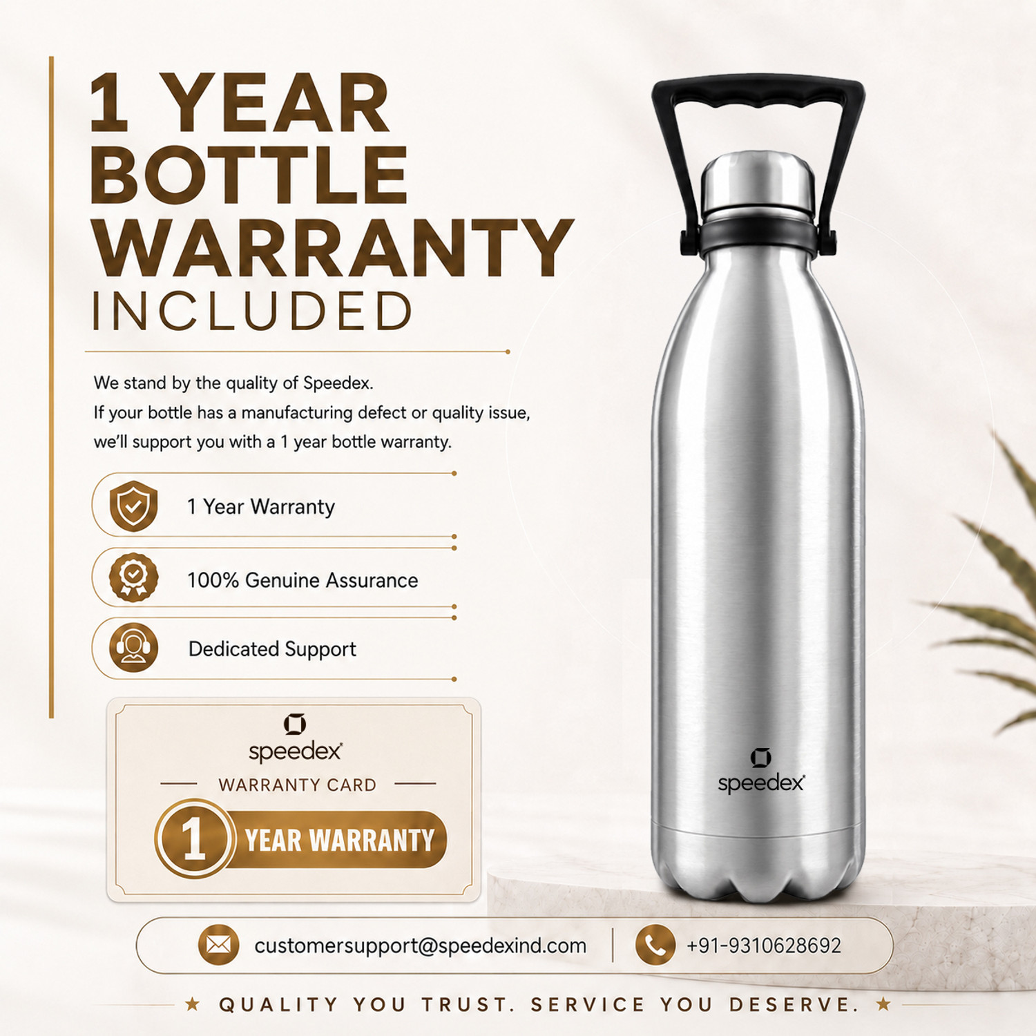 Image of SPEEDEX Thermos Hot & Cold Stainless Steel Bottle 1500 ml Stainless Steel Flask