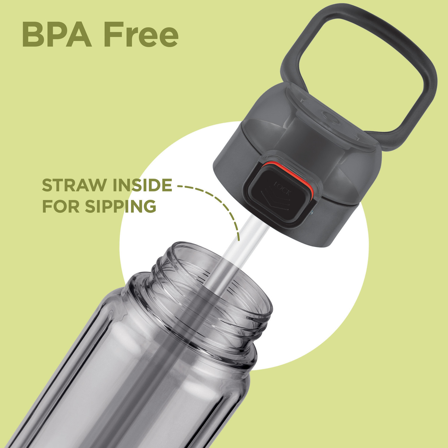 Image of MILTON Aston 700 BPA & BPS-Free Water Bottle 700 ml Leak-Proof | Sip & Gulp Lid Grey 700 ml Plastic Bottle
