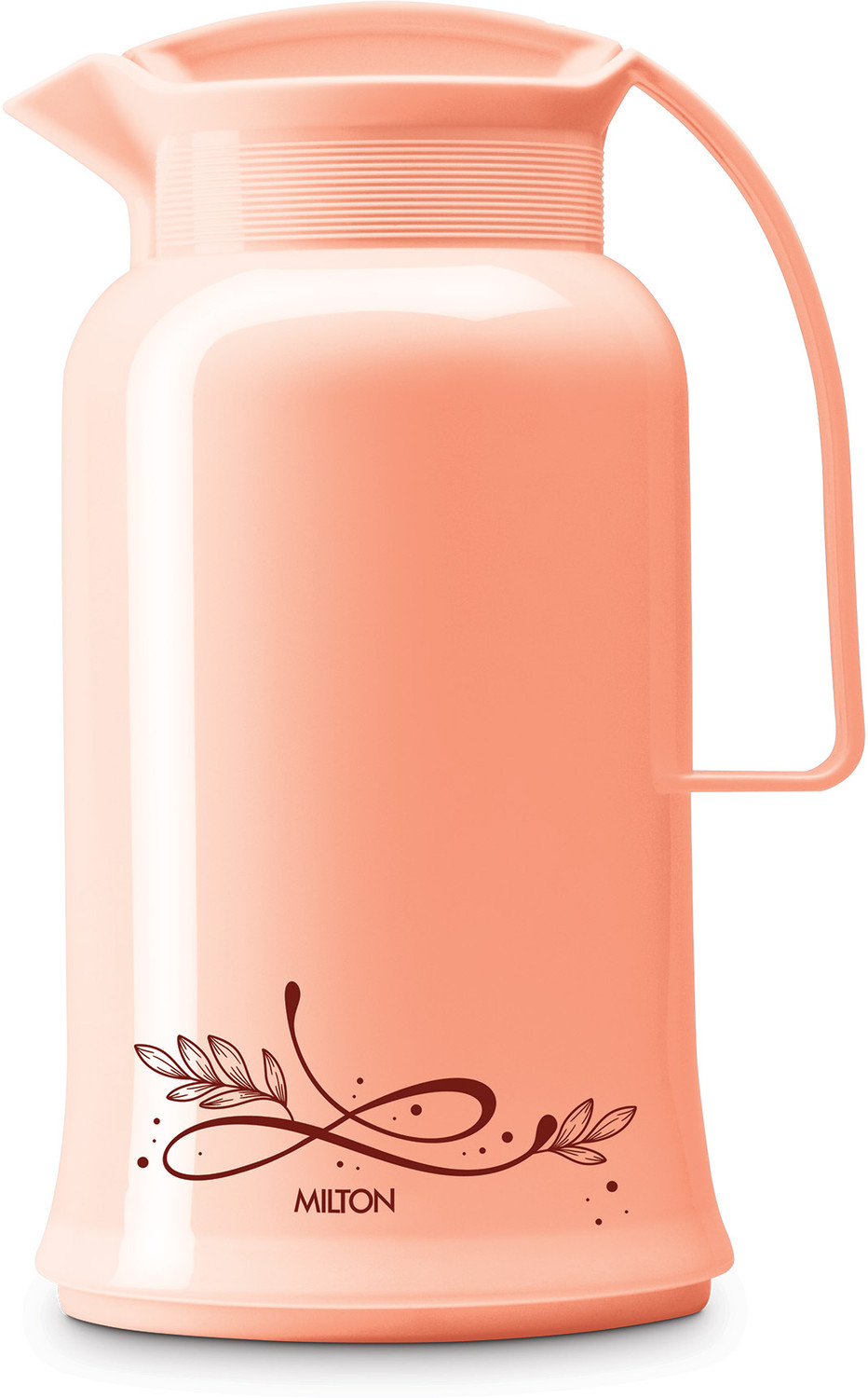 Image of MILTON Crystal 1000 Vacuum Insulated Inner Glass Hot or Cold Flask, 1000 ml, Peach 1000 ml Plastic Flask